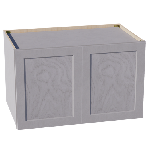 W392424-SWG Wall Cabinet 2 Doors & 2 Shelves - Shaker Style - Washed Grey   39"W x 24"H x 24"D