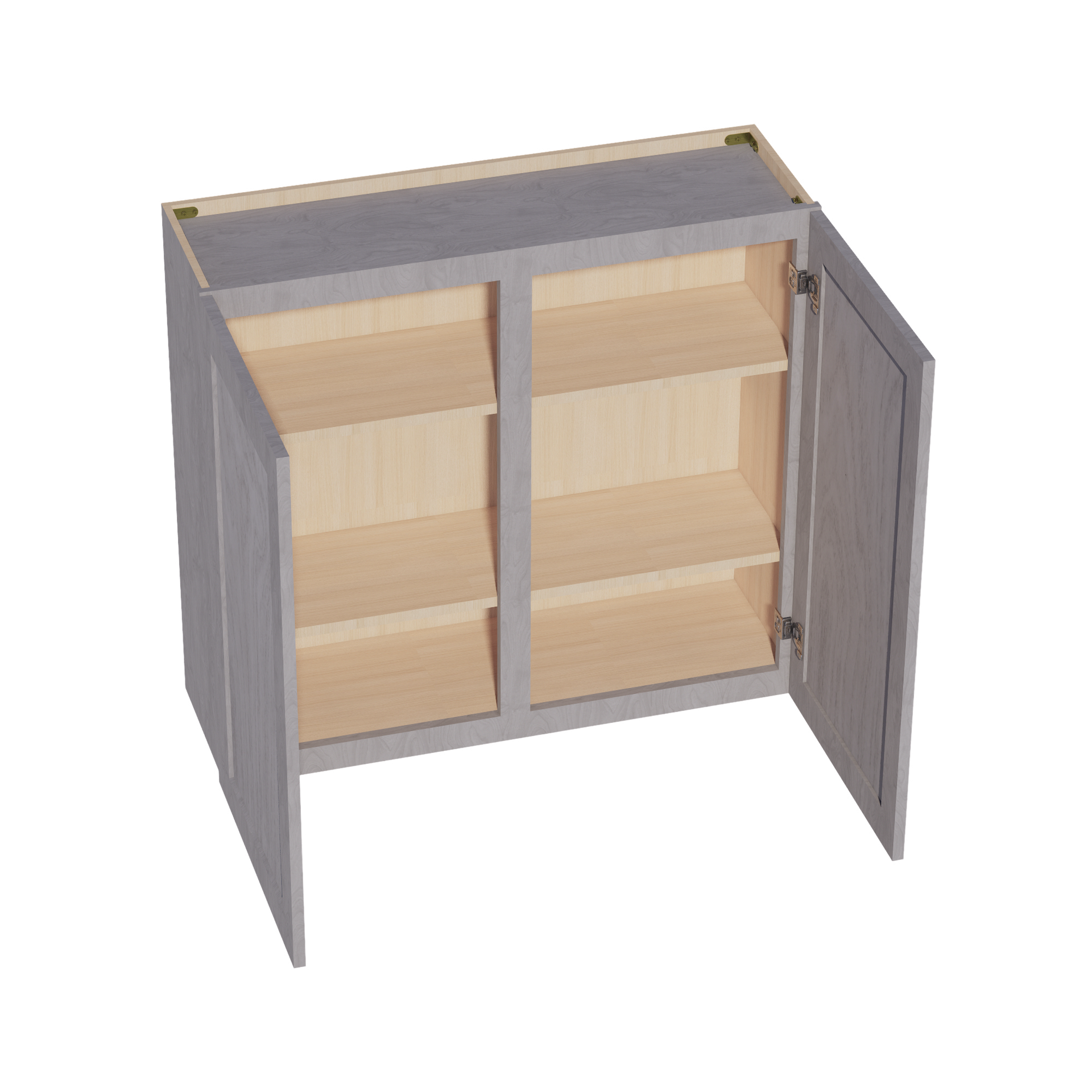 W3936-SWG Wall Cabinet 2 Doors & 2 Shelves - Shaker Style - Washed Grey   39"W x 36"H x 12"D