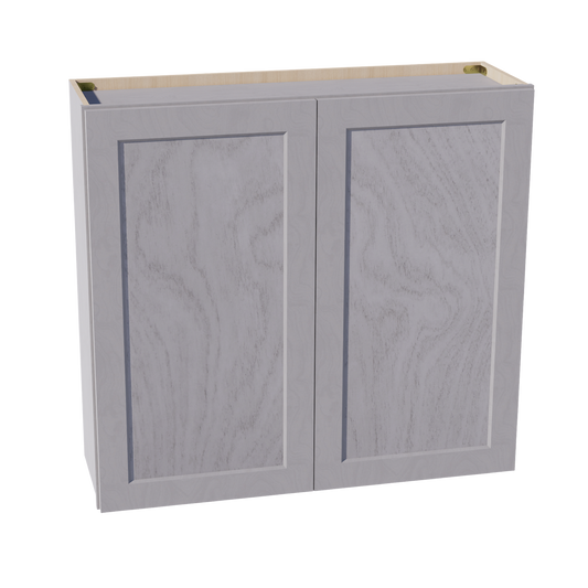 W3936-SWG Wall Cabinet 2 Doors & 2 Shelves - Shaker Style - Washed Grey   39"W x 36"H x 12"D