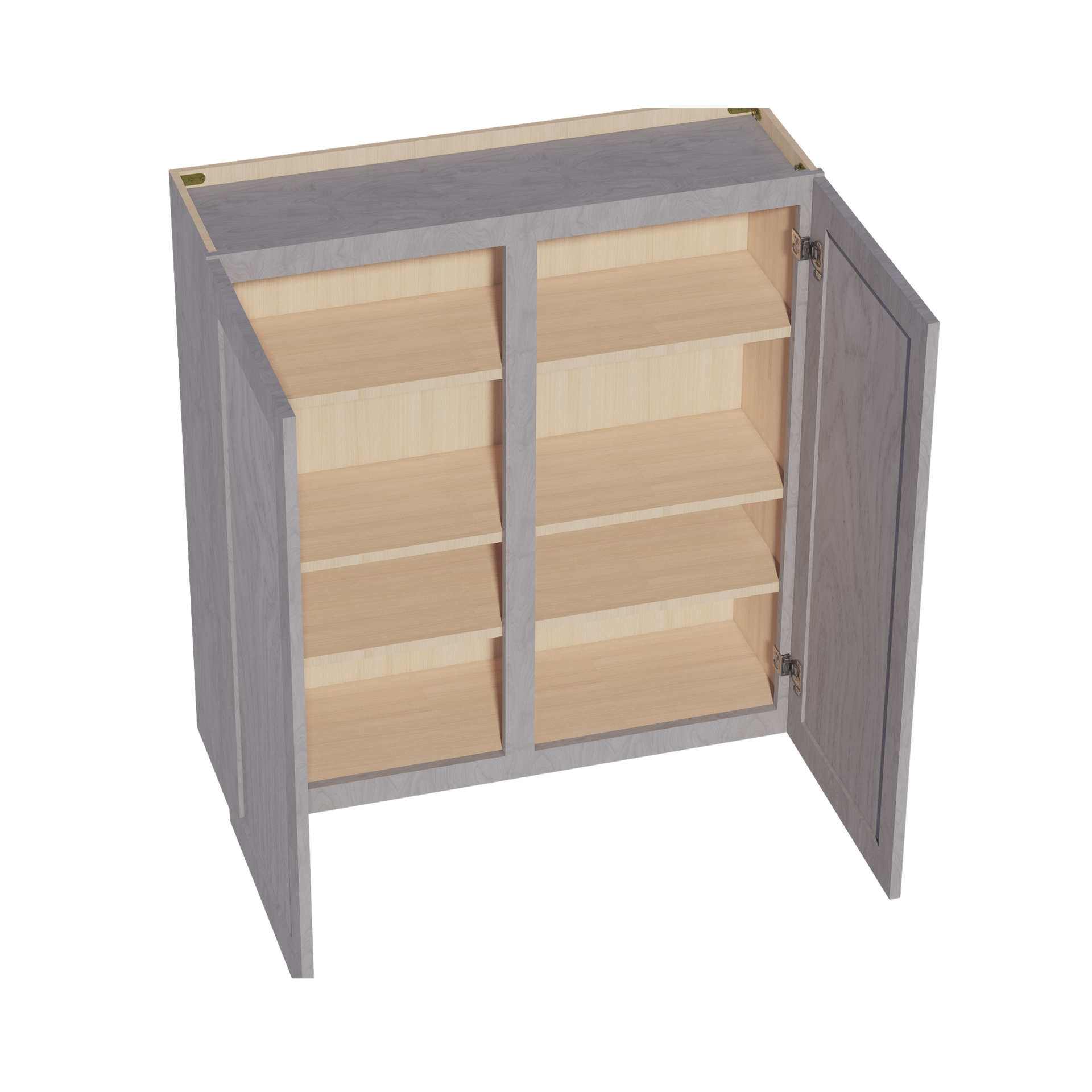 W3942-SWG Wall Cabinet 2 Doors & 2 Shelves - Shaker Style - Washed Grey   39"W x 42"H x 12"D