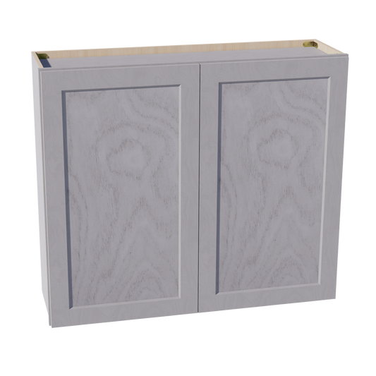W4236-SWG Wall Cabinet 2 Doors & 2 Shelves - Shaker Style - Washed Grey   42"W x 36"H x 12"D