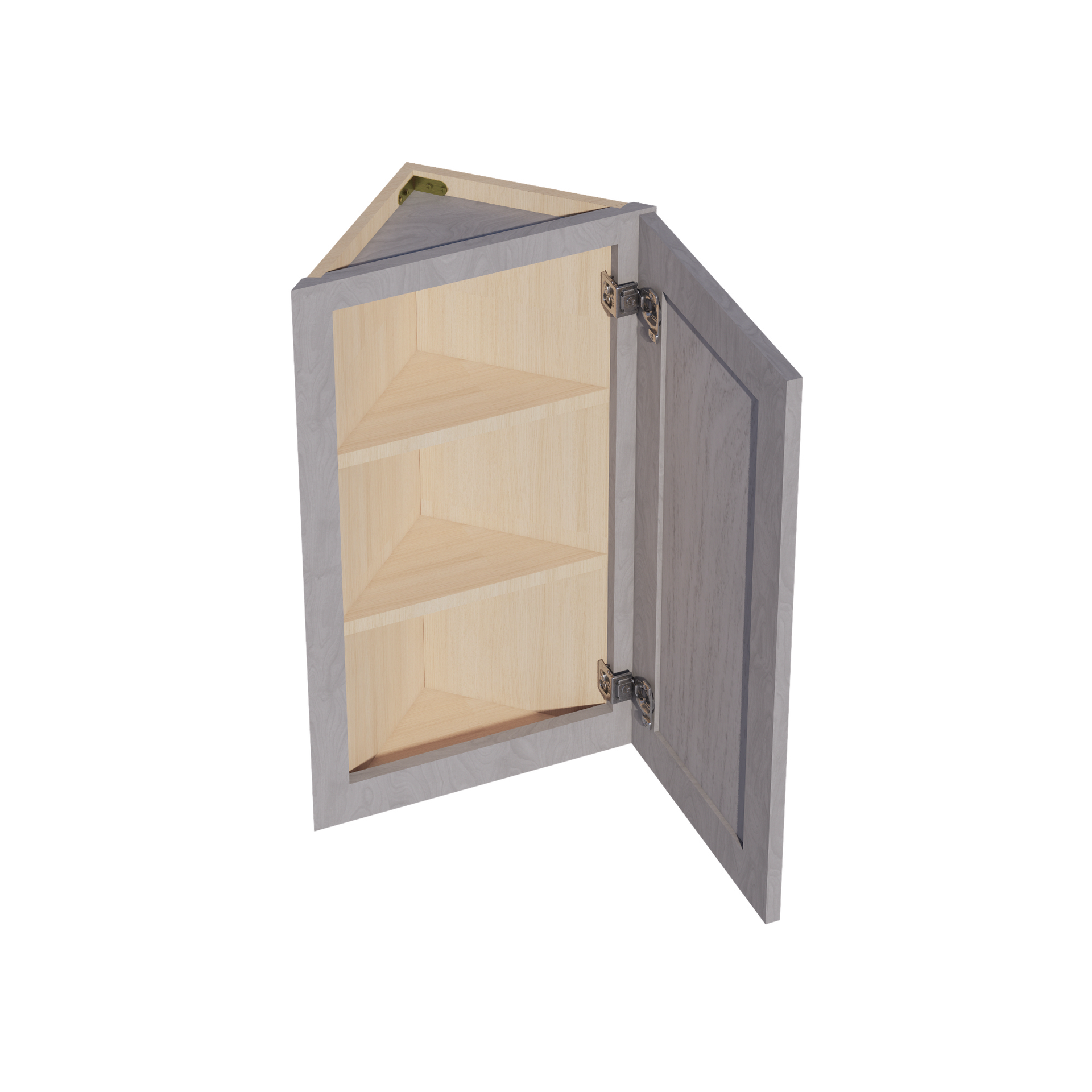 WAE1230-SWG Wall Angle End Cabinet 1 Door & 2 Shelves - Shaker Style - Washed Grey   12"W x 30"H x 12"D