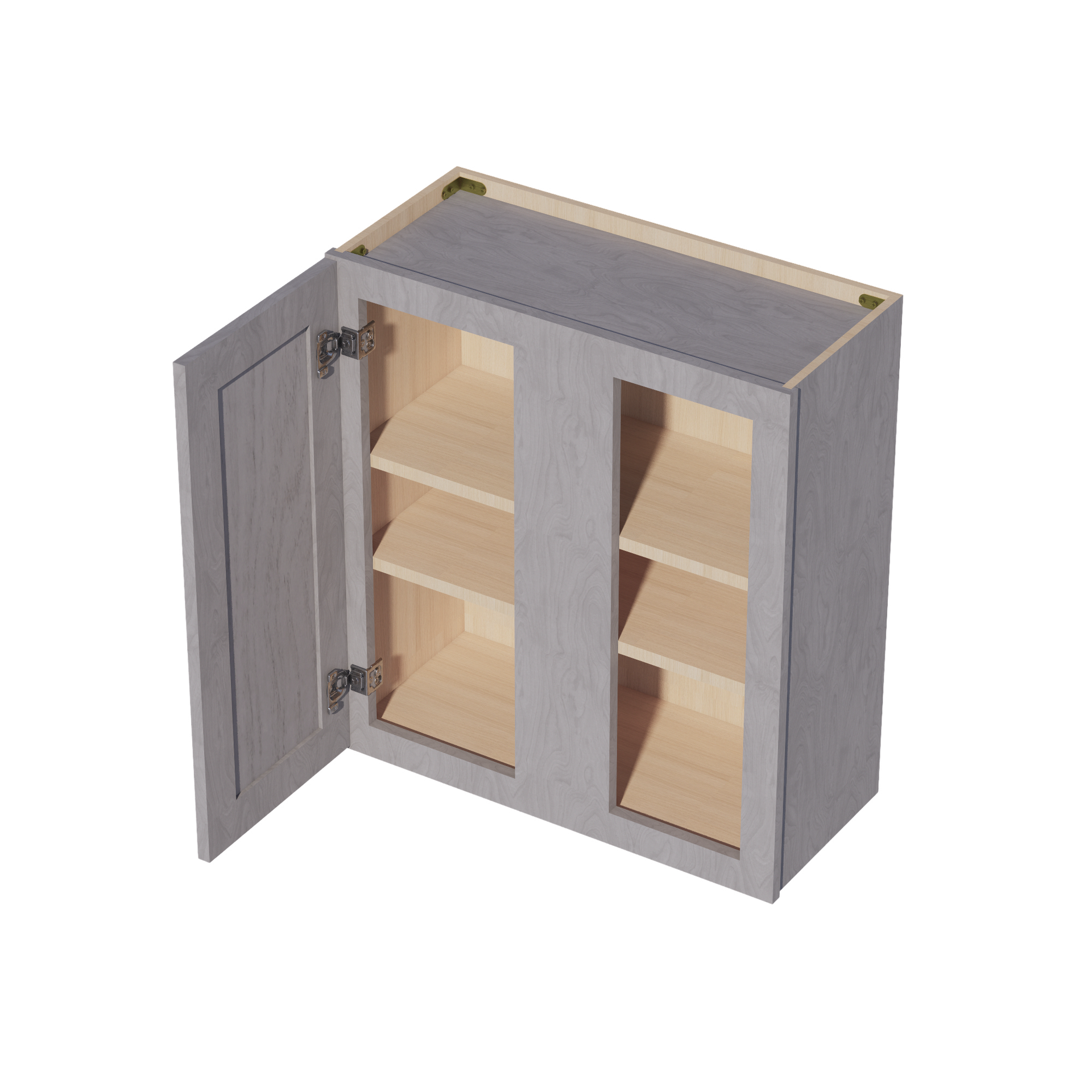 WBC2730-SWG Wall Blind Corner Cabinet 1 Door & 2 Shelves - Shaker Style - Washed Grey   27"W x 30"H x 12"D