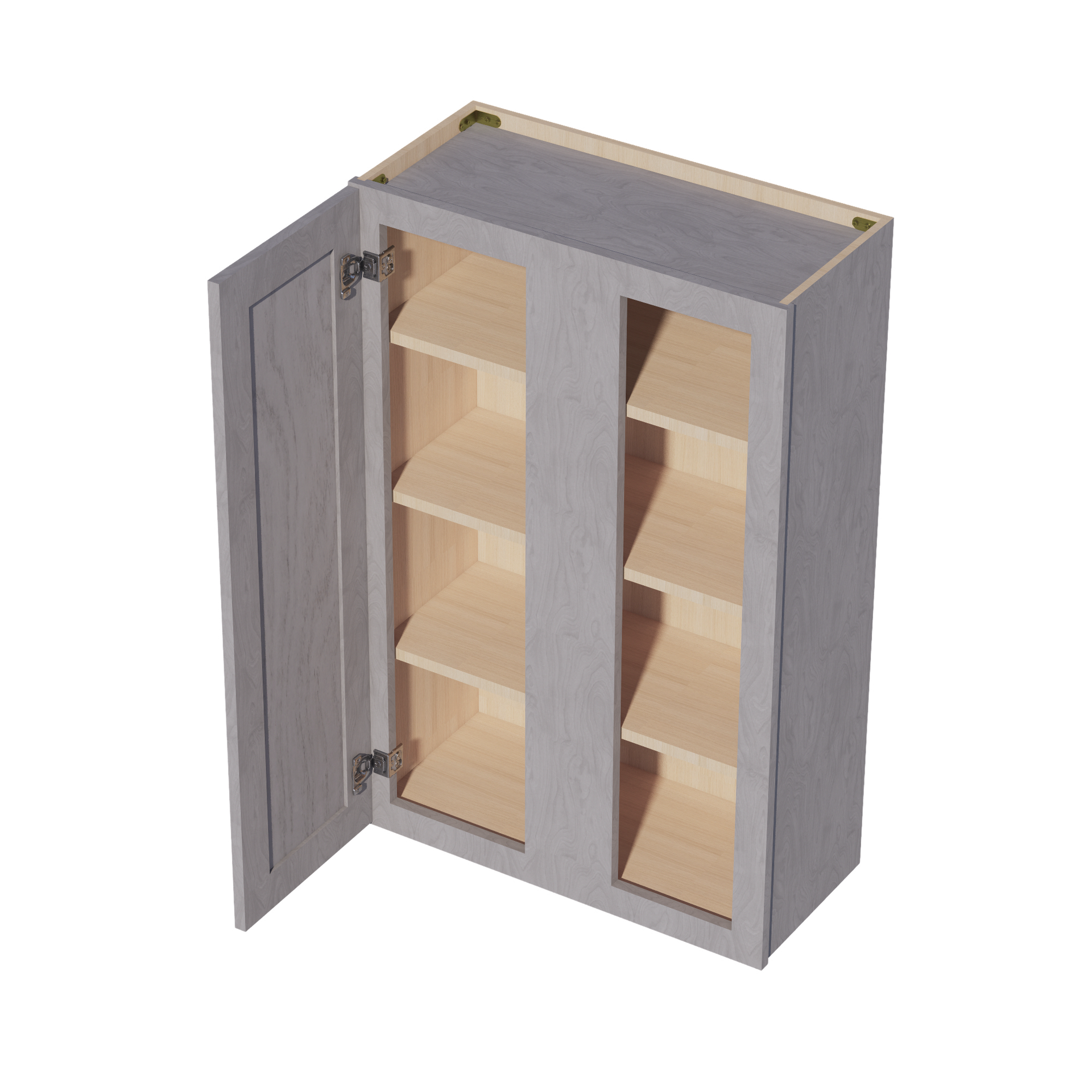 WBC2742-SWG Wall Blind Corner Cabinet 1 Door & 2 Shelves - Shaker Style - Washed Grey   27"W x 42"H x 12"D