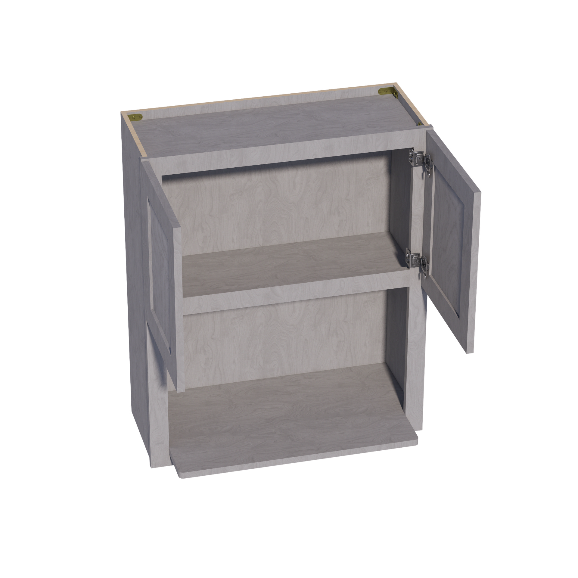 WM3036-SWG Wall Cabinets 2 Doors Wall Built-in Microwave  - Shaker Style - Washed Grey   30"W x 36"H x 12"D