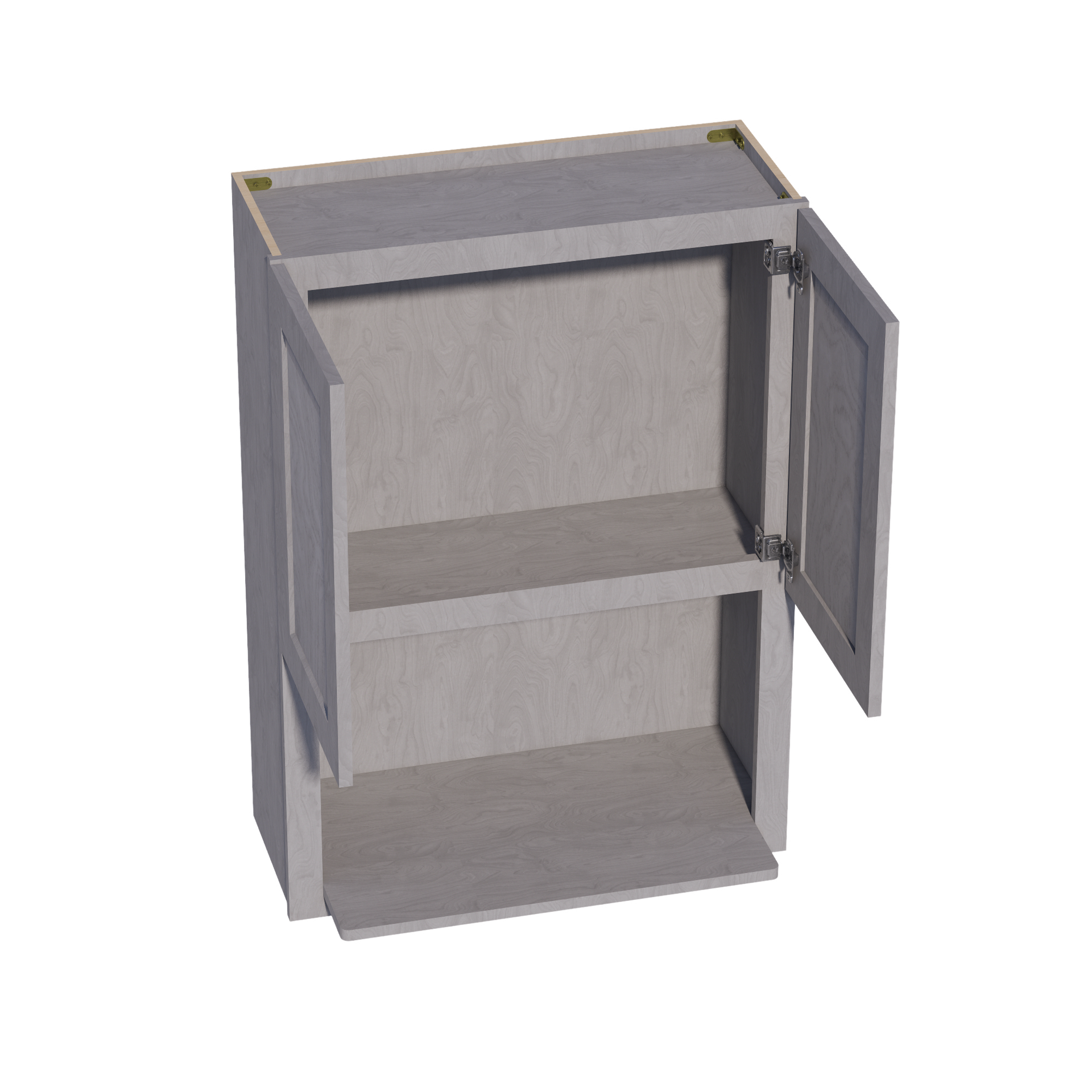 WM3042-SWG Wall Cabinets 2 Doors Wall Built-in Microwave  - Shaker Style - Washed Grey   30"W x 42"H x 12"D