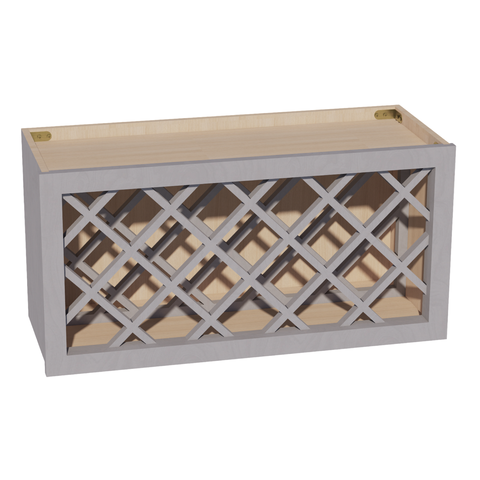 WR3015-SWG Wood Wall Mounted Range Hood - Shaker Style - Washed Grey   30"W x 15"H x 12"D