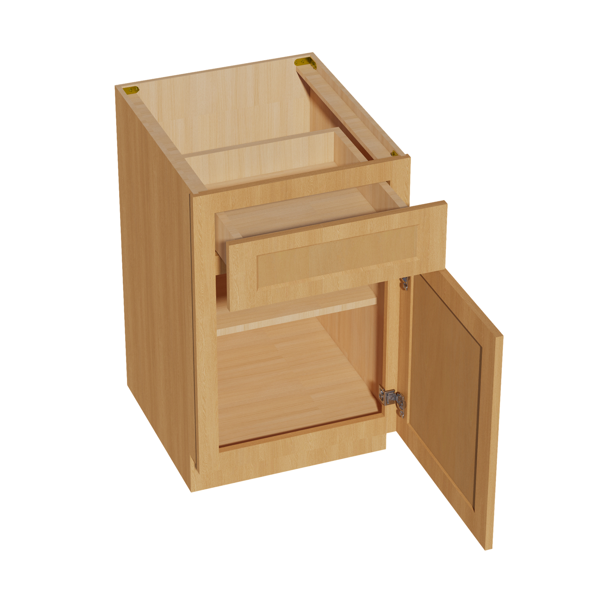 B21-ST  Base cabinet - Shaker Style - Timber   21"W x 34-1/2"H x 24"D