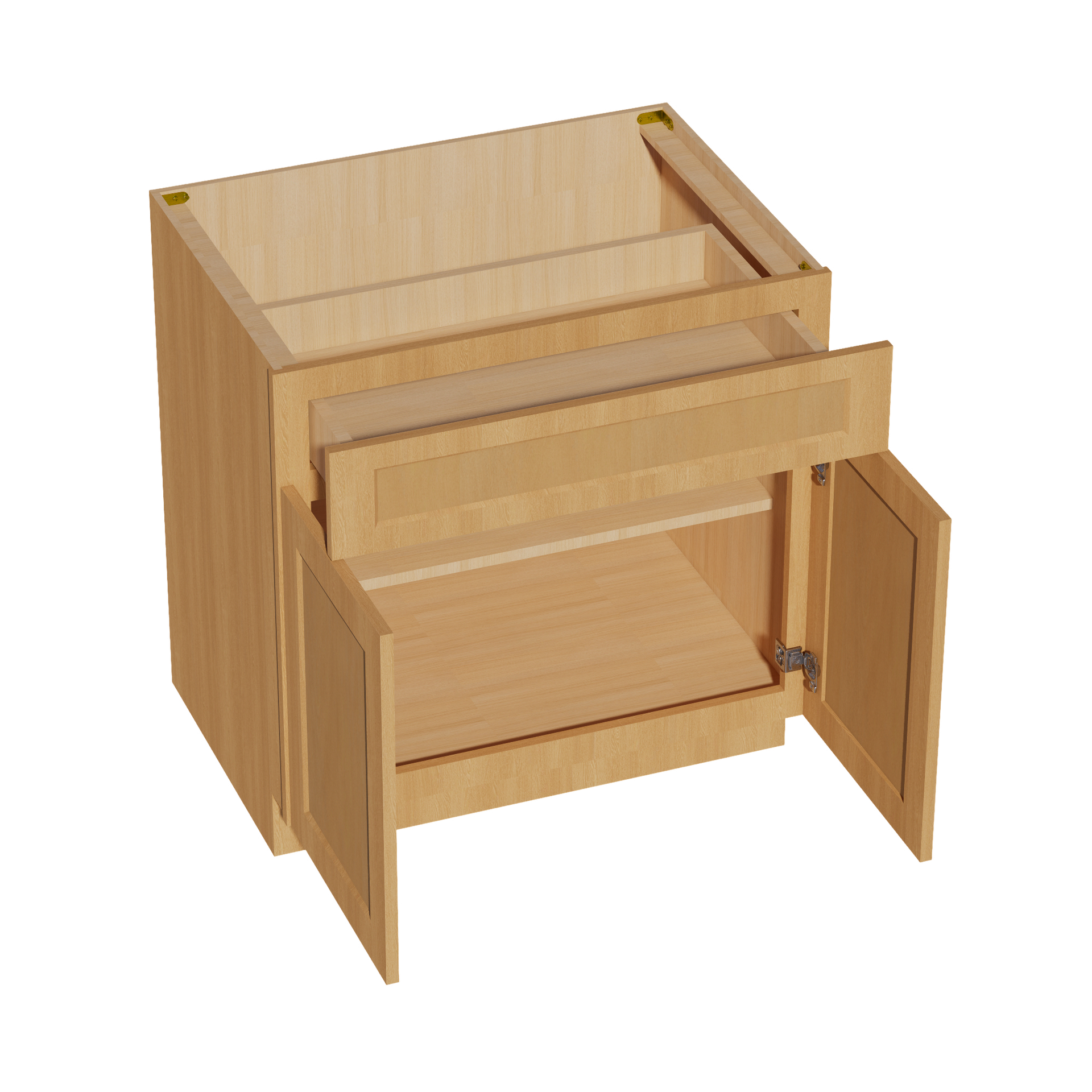 B33-ST  Base cabinet - Shaker Style - Timber   33"W x 34-1/2"H x 24"D