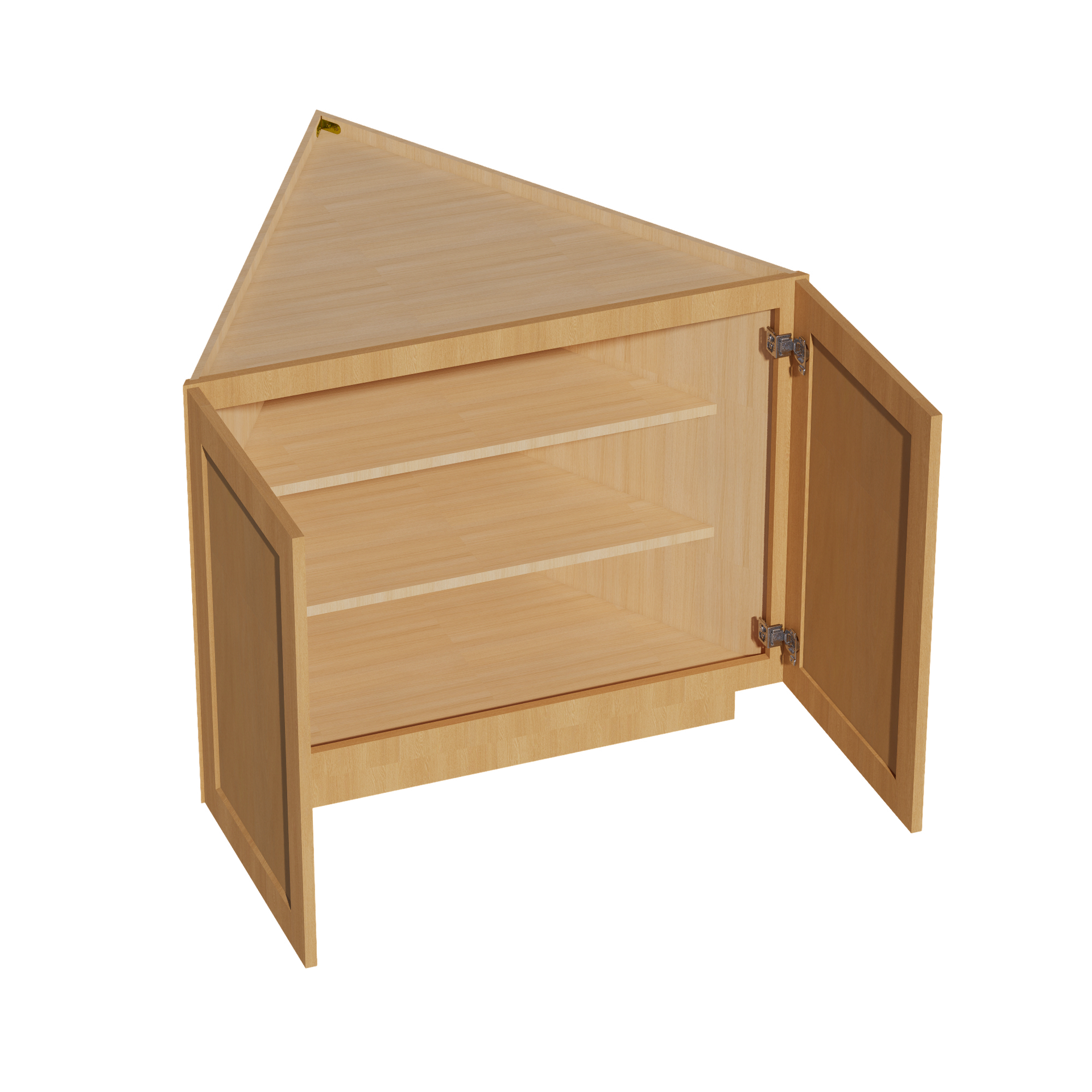 BEC24-ST  Base cabinet 2 Full Height Door Angle - Shaker Style - Timber   24"D x 34-1/2"H x 24"D
