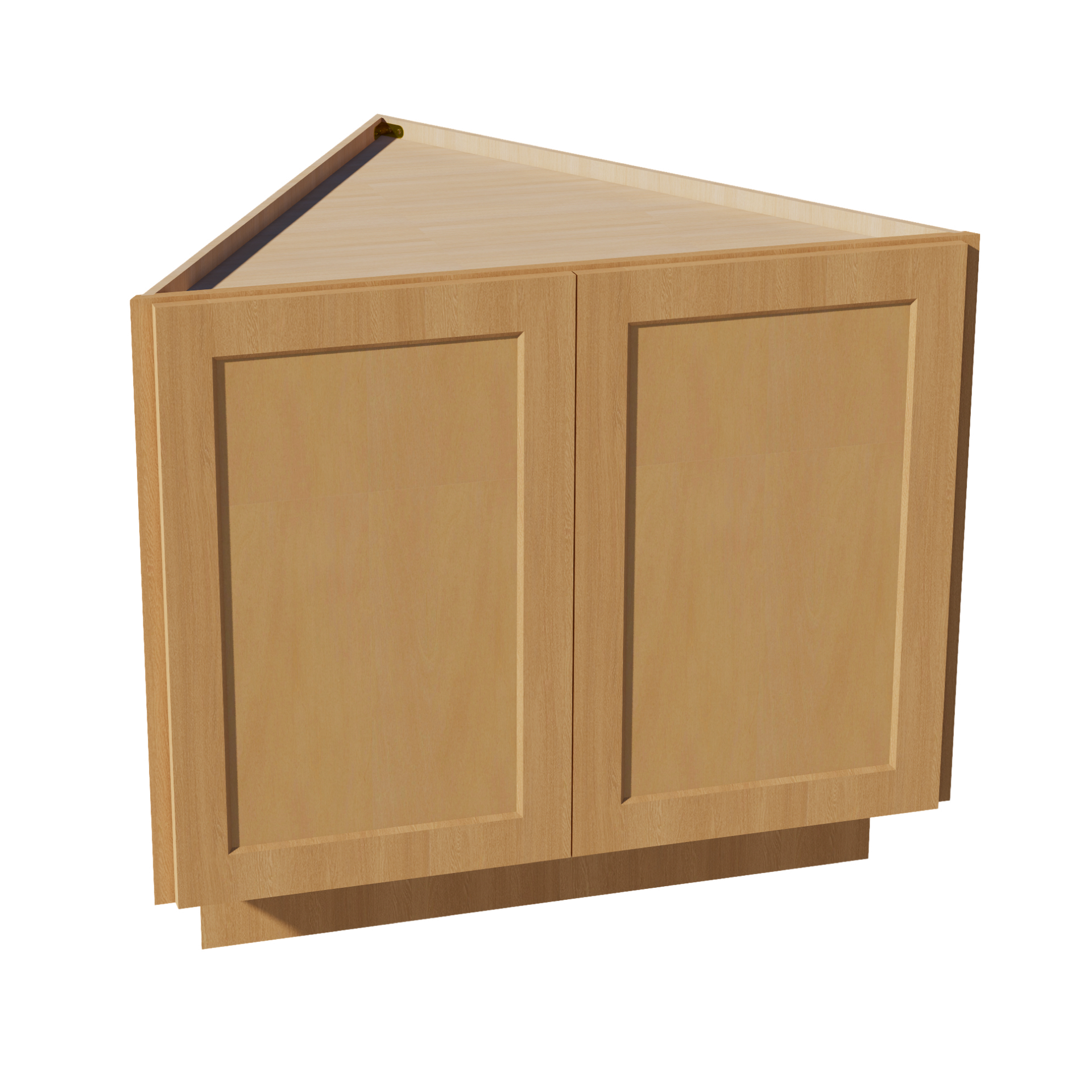 BEC24-ST  Base cabinet 2 Full Height Door Angle - Shaker Style - Timber   24"D x 34-1/2"H x 24"D