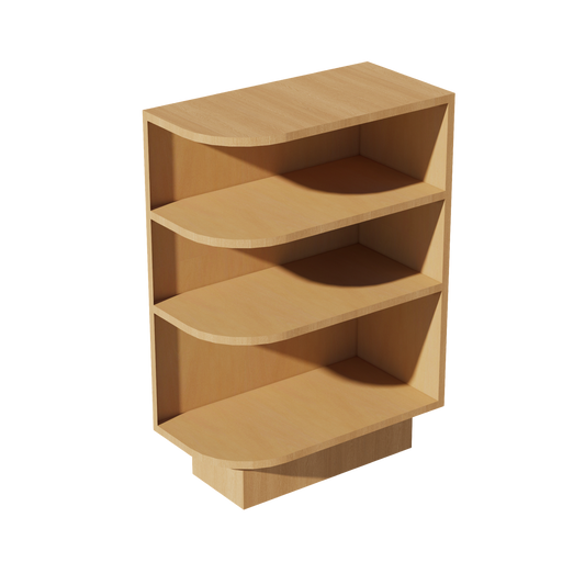 BES12R-ST  Base cabinet 4 Sheleves End Corner Cabinet Right - Shaker Style - Timber   12"W x 34-1/2"H x 24"D