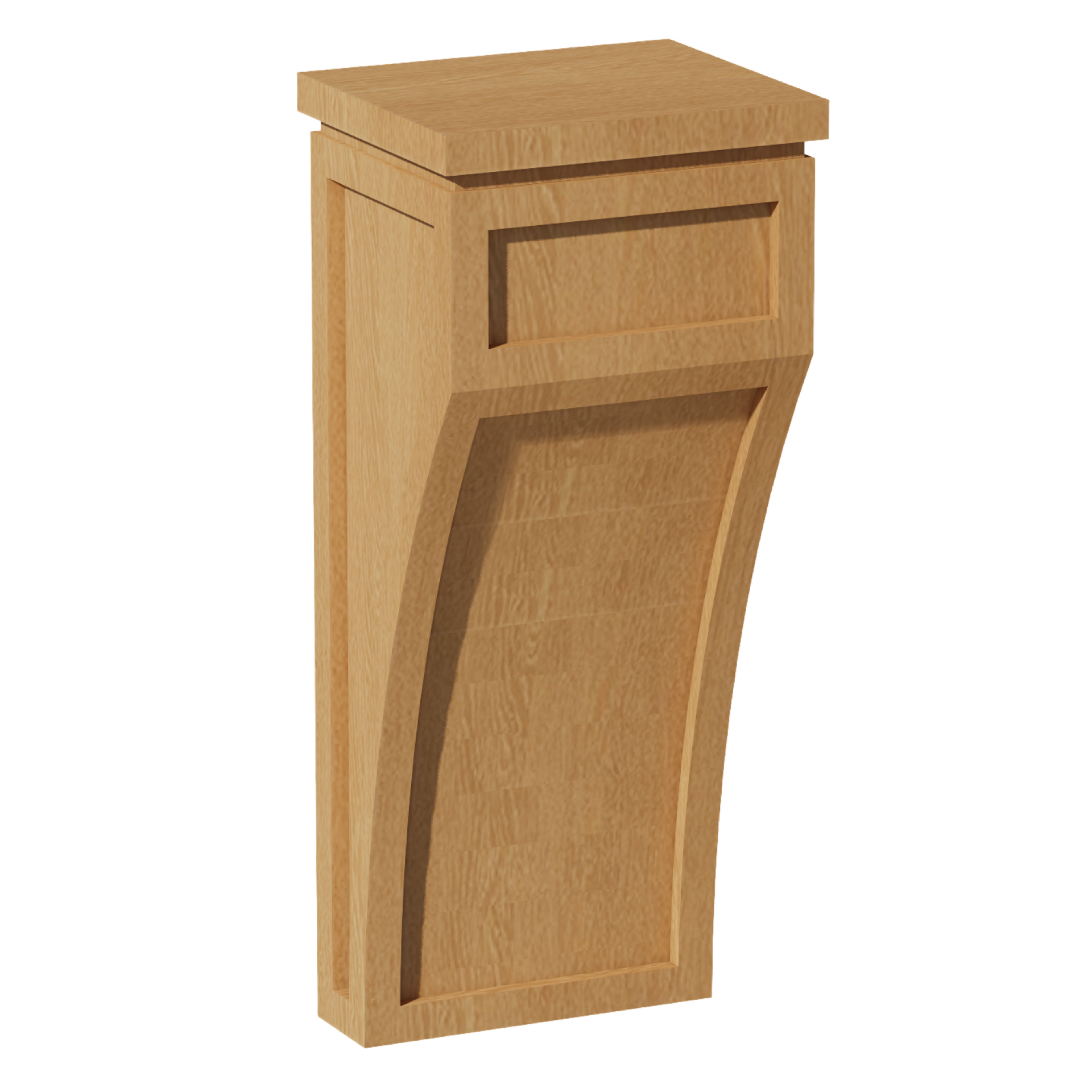 CML-ST  Large Corbel - Shaker Style - Timber   5-1/4"W x 12-1/4"H x 4-1/2"D