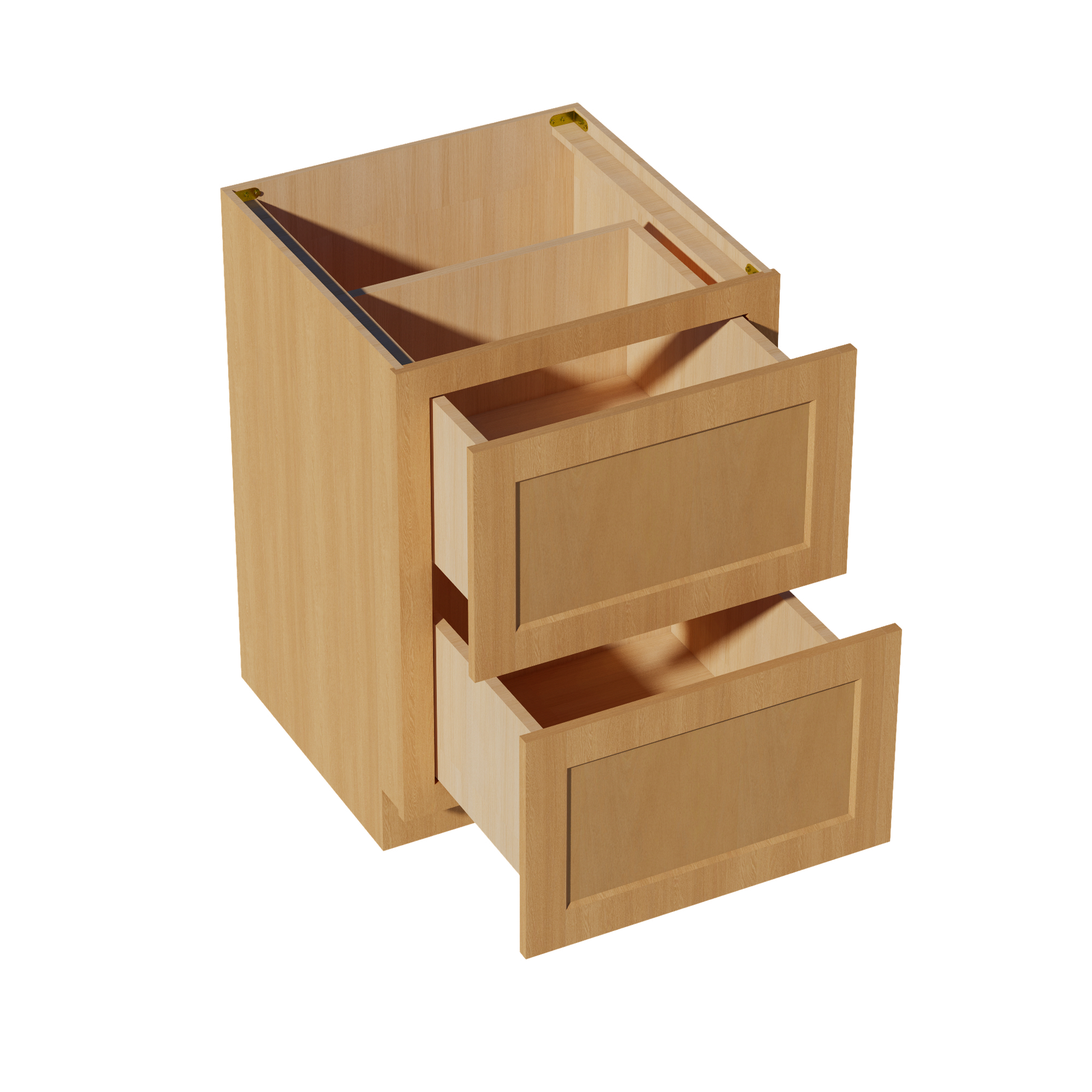 DB24-ST  Base Cabinet 3 Drawers - Shaker Style - Timber   24"W x 34-1/2"H x 24"D