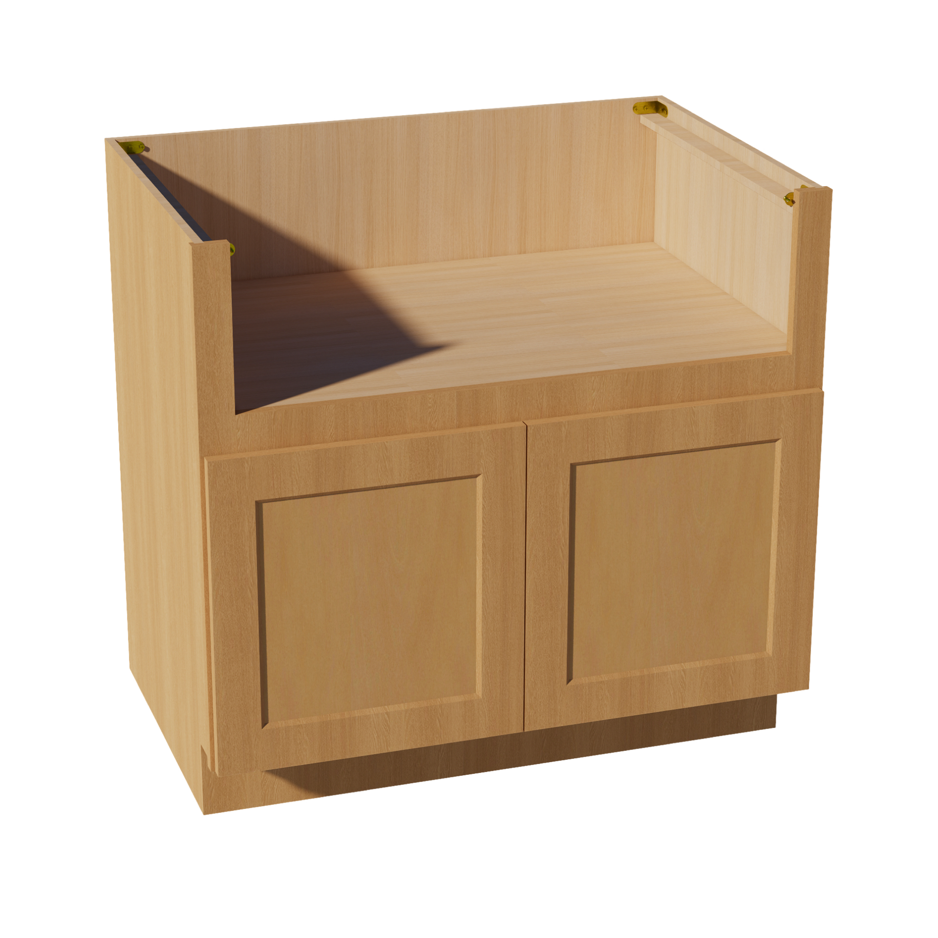 FS36-ST  Base Cabinet 2 Doors Farm House Sink Base  - Shaker Style - Timber   36"W x 34-1/2"H x 24"D