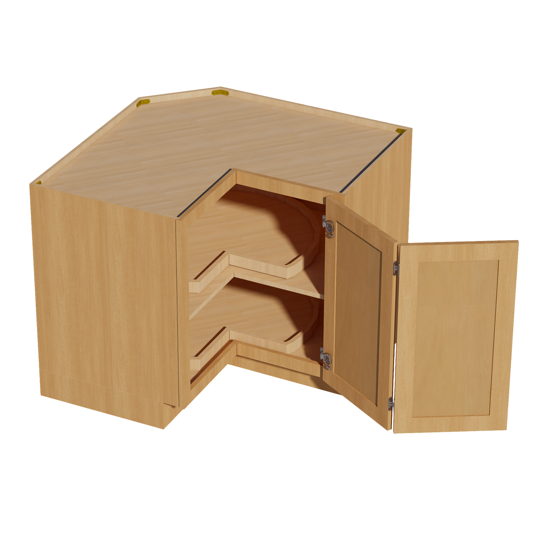 LSB36-ST  Base Cabinet 2 Door Corner Lazy Susan  - Shaker Style - Timber   18"x18"W x 34-1/2"H x 24"D