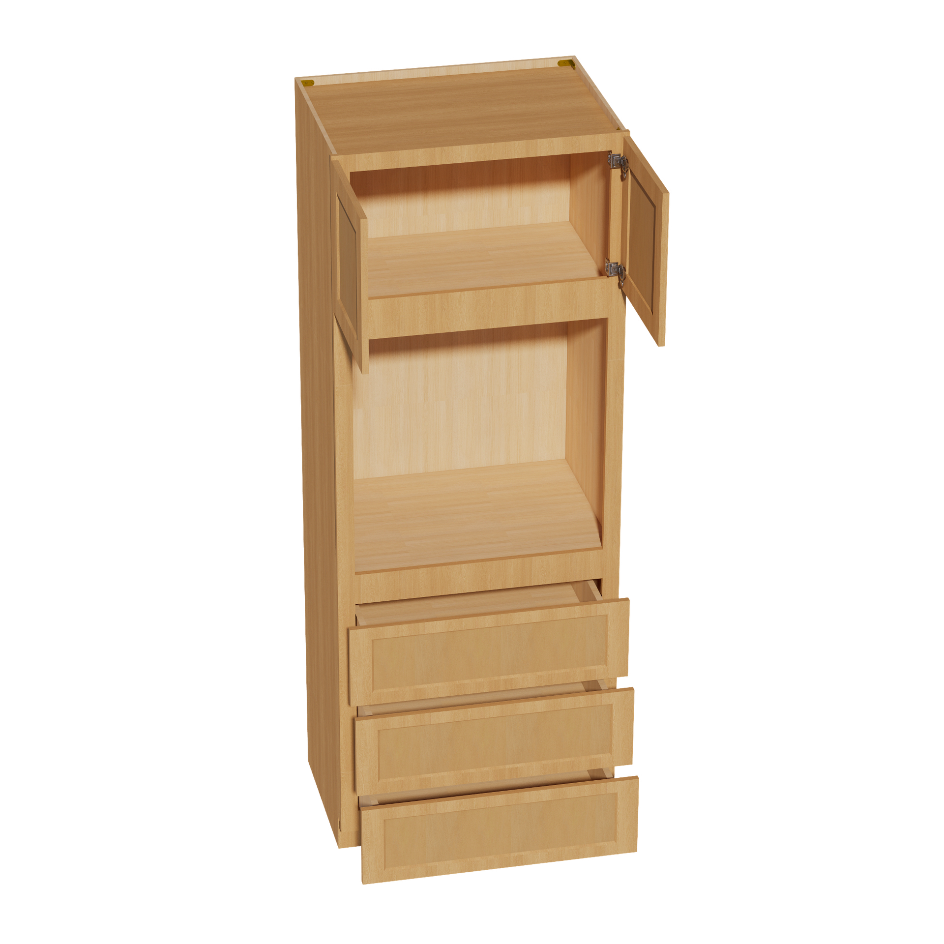 OC3390-ST  Tall Oven 2 Door & 3 Drawers Cabinet - Shaker Style - Timber   33"W x 90"H x 24"D