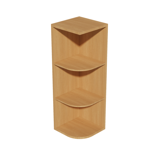 OE1236-ST  Wall End 4 Shelf Cabinet - Shaker Style - Timber   12"W x 36"H x 12"D