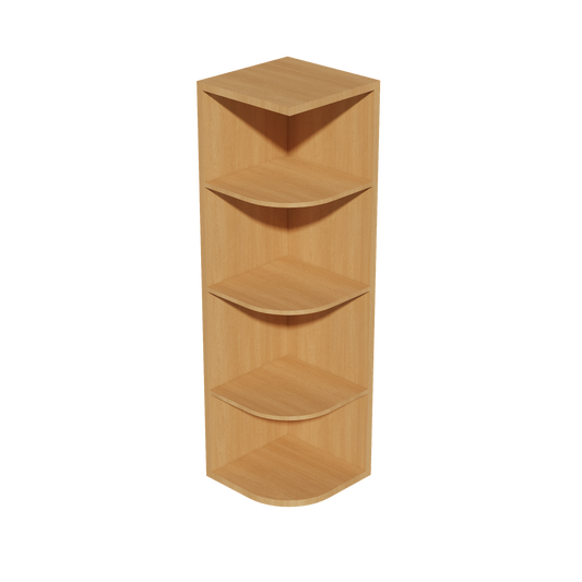 OE1242-ST  Wall End 4 Shelf Cabinet - Shaker Style - Timber   12"W x 42"H x 12"D