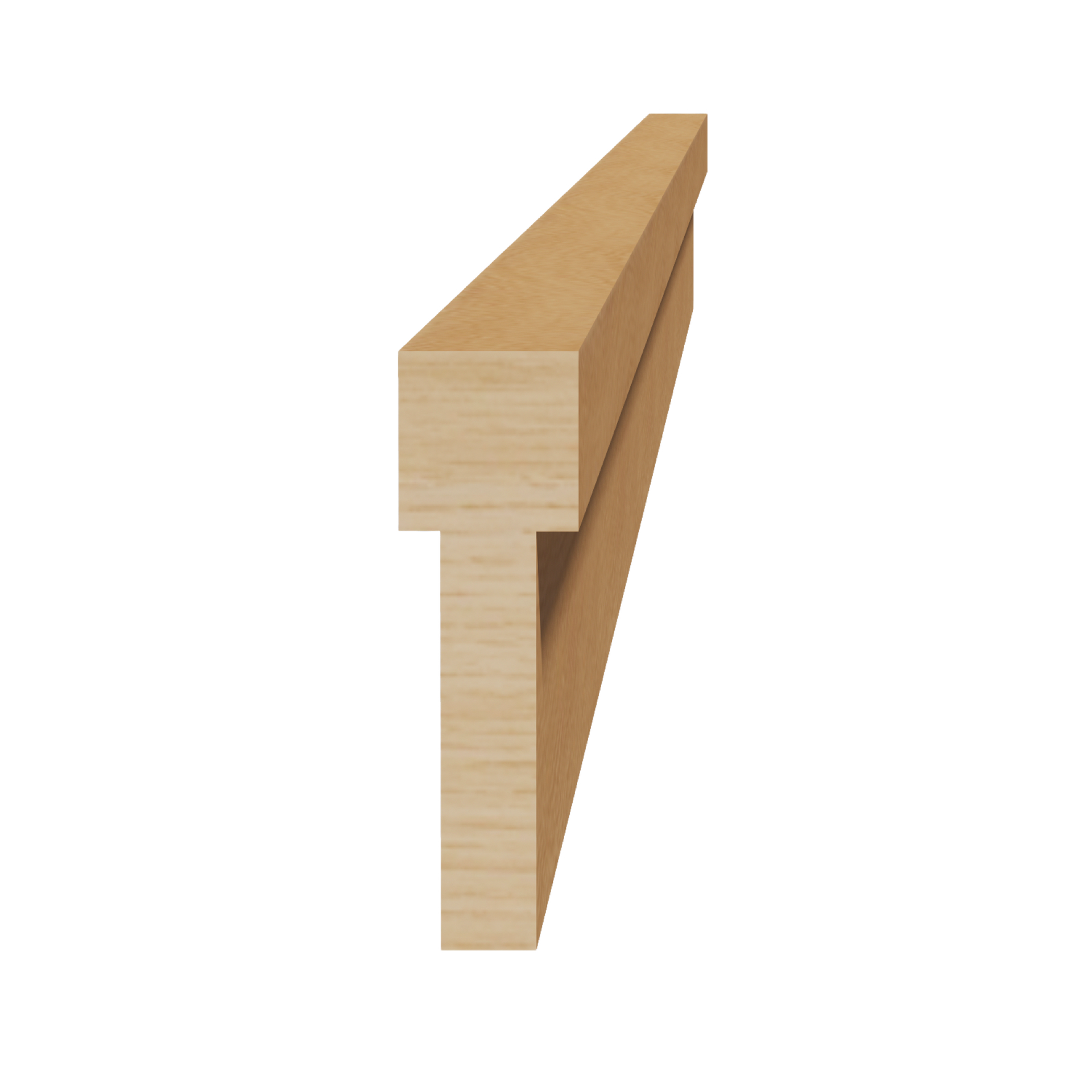 STKM8-ST  Stacking Molding - Shaker Style - Timber   96"W x 2-1/2"H x 3/4"D