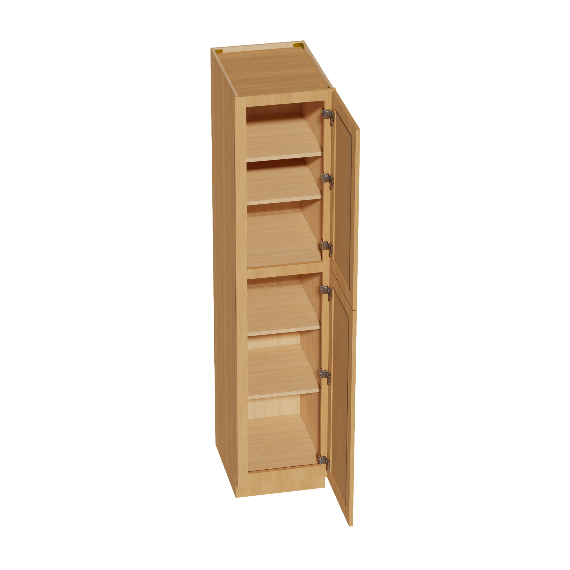TP1884-ST  Tall Shelf Pantry Cabinet 2 Door & 6 Sheleves - Shaker Style - Timber   18"W x 84"H x 24"D