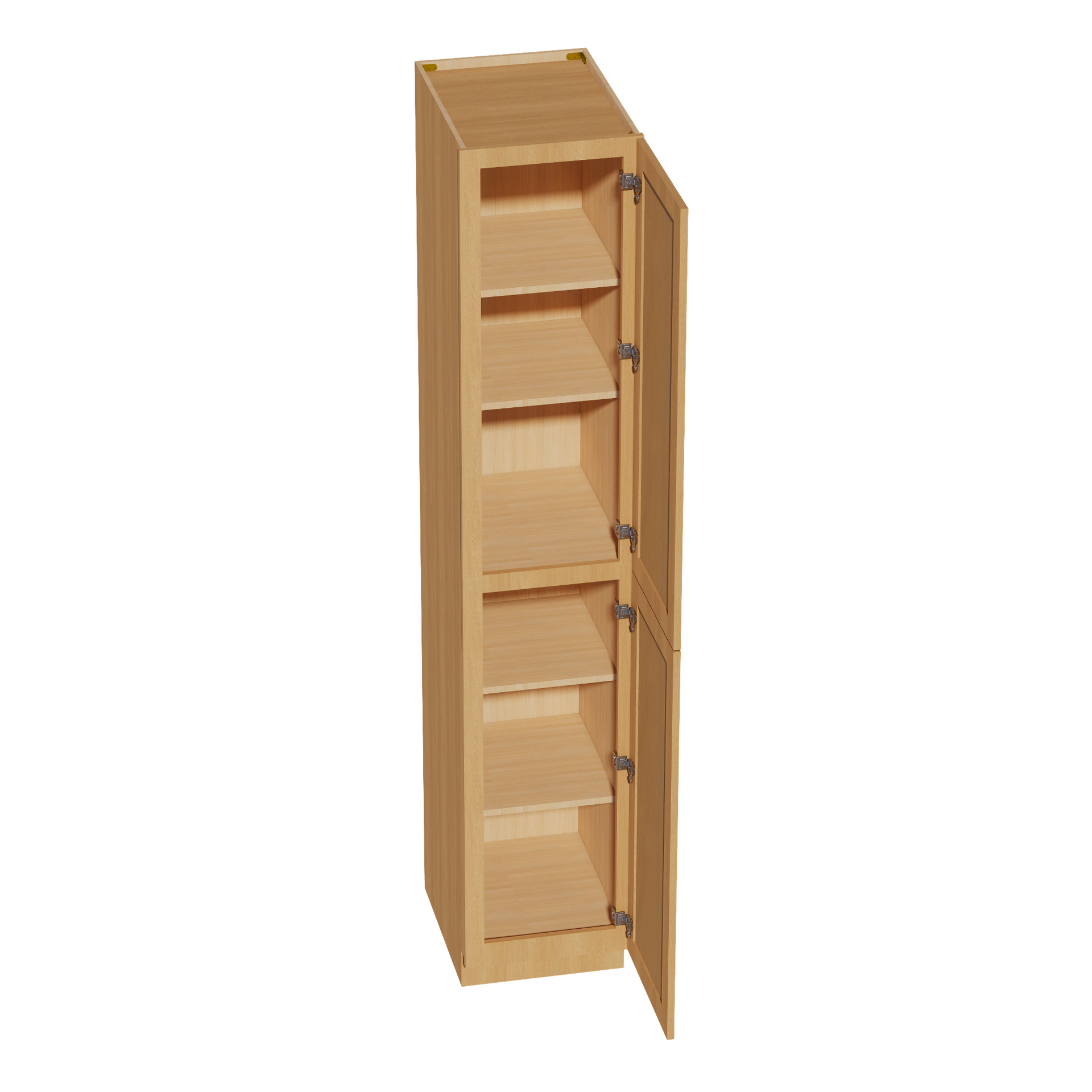 TP1896-ST  Tall Shelf Pantry Cabinet 2 Door & 6 Sheleves - Shaker Style - Timber   18"W x 96"H x 24"D