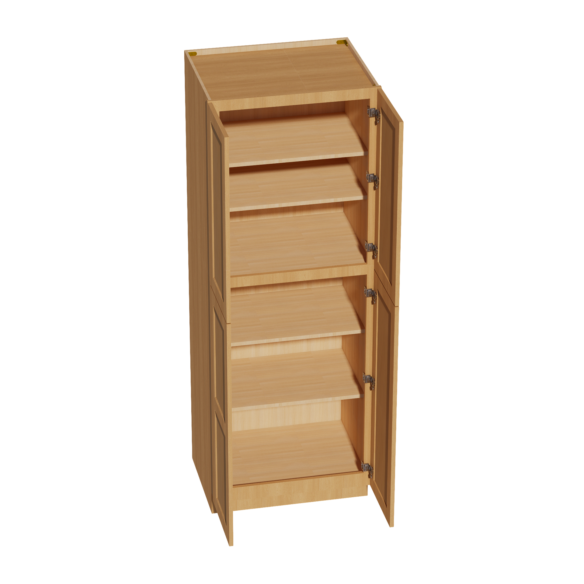 TP3084-ST  Tall Shelf Pantry Cabinet 2 Door & 6 Sheleves - Shaker Style - Timber   30" W x 84"H x 24"D