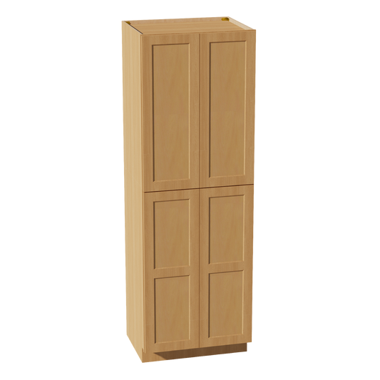 TP3090-ST  Tall Shelf Pantry Cabinet 2 Door & 6 Sheleves - Shaker Style - Timber   30" W x 90"H x 24"D