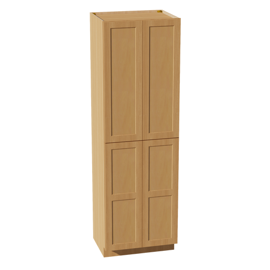 TP3096-ST  Tall Shelf Pantry Cabinet 2 Door & 6 Sheleves - Shaker Style - Timber   30" W x 96"H x 24"D