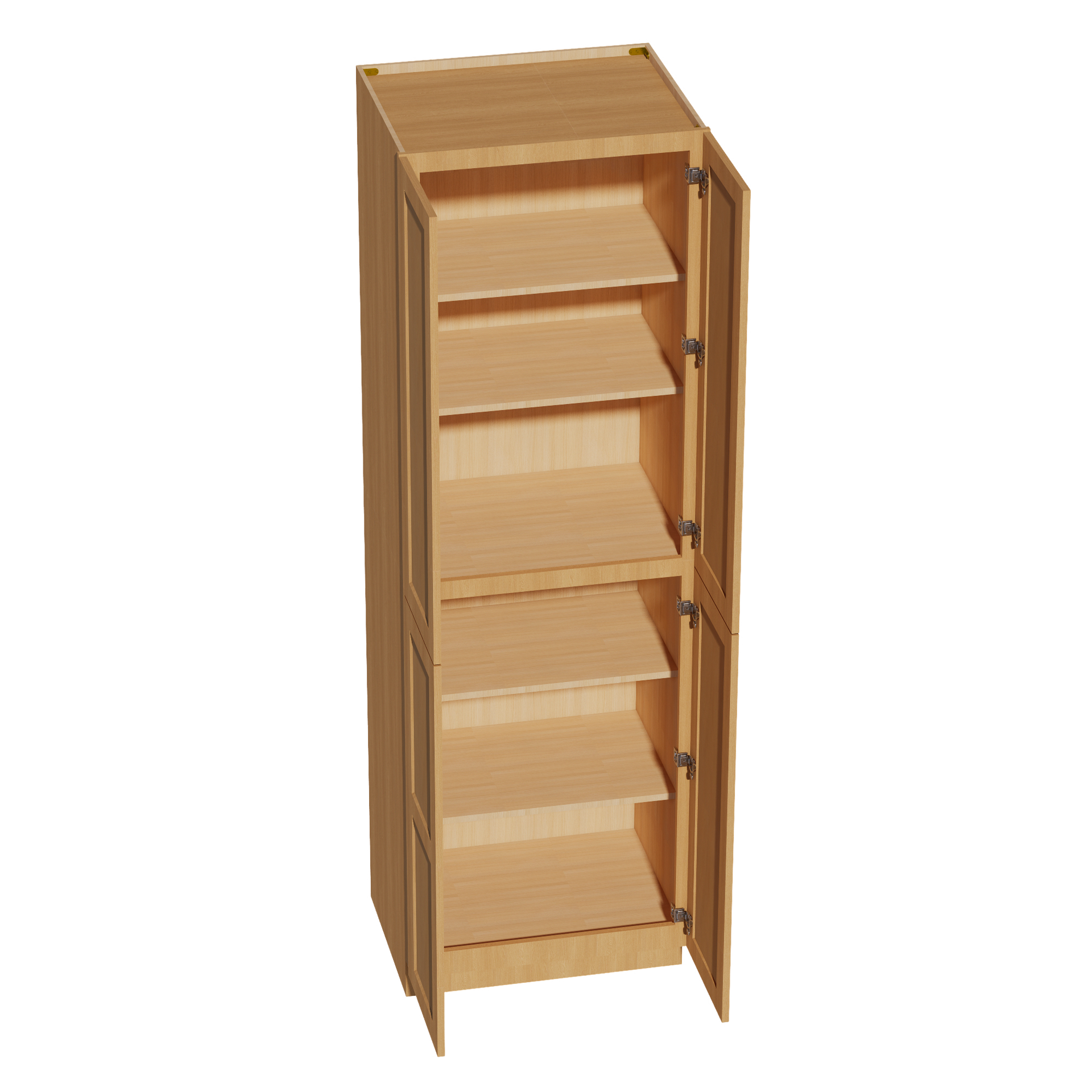 TP3096-ST  Tall Shelf Pantry Cabinet 2 Door & 6 Sheleves - Shaker Style - Timber   30" W x 96"H x 24"D