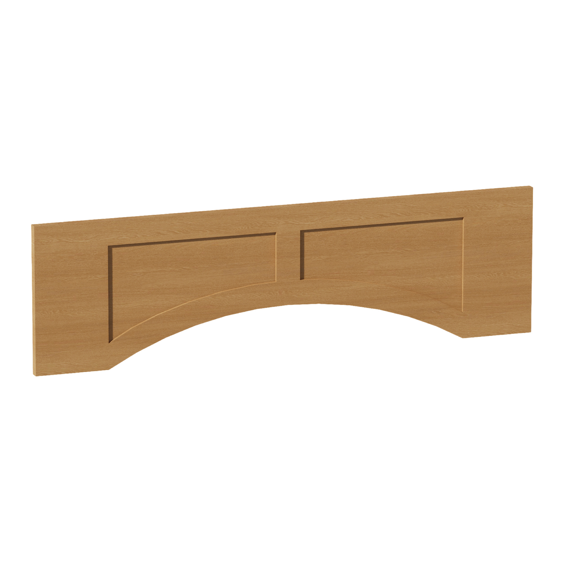 VARP42-ST  Arched Valance With Raised Panel - Shaker Style - Timber   42"W x 12"H x