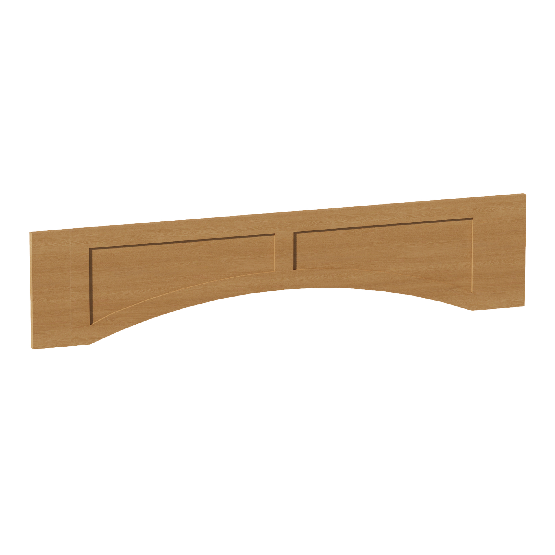 VARP54-ST  Arched Valance With Raised Panel - Shaker Style - Timber   54"W x 12"H x