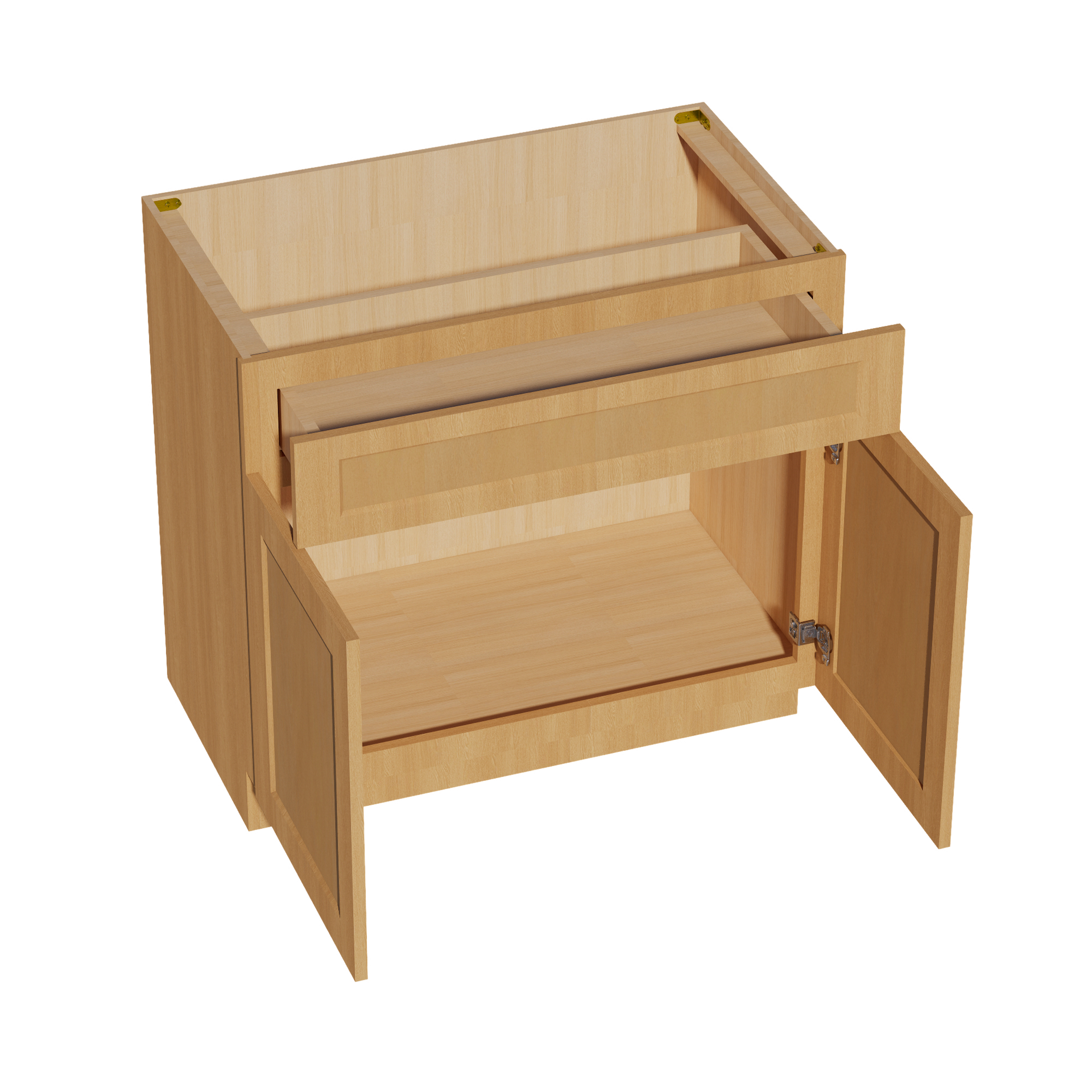 VB3621-ST  Vanity Base Cabinet 2 Doors & 1 Drawer - Shaker Style - Timber   36"W x 34-1/2"H x 24"D