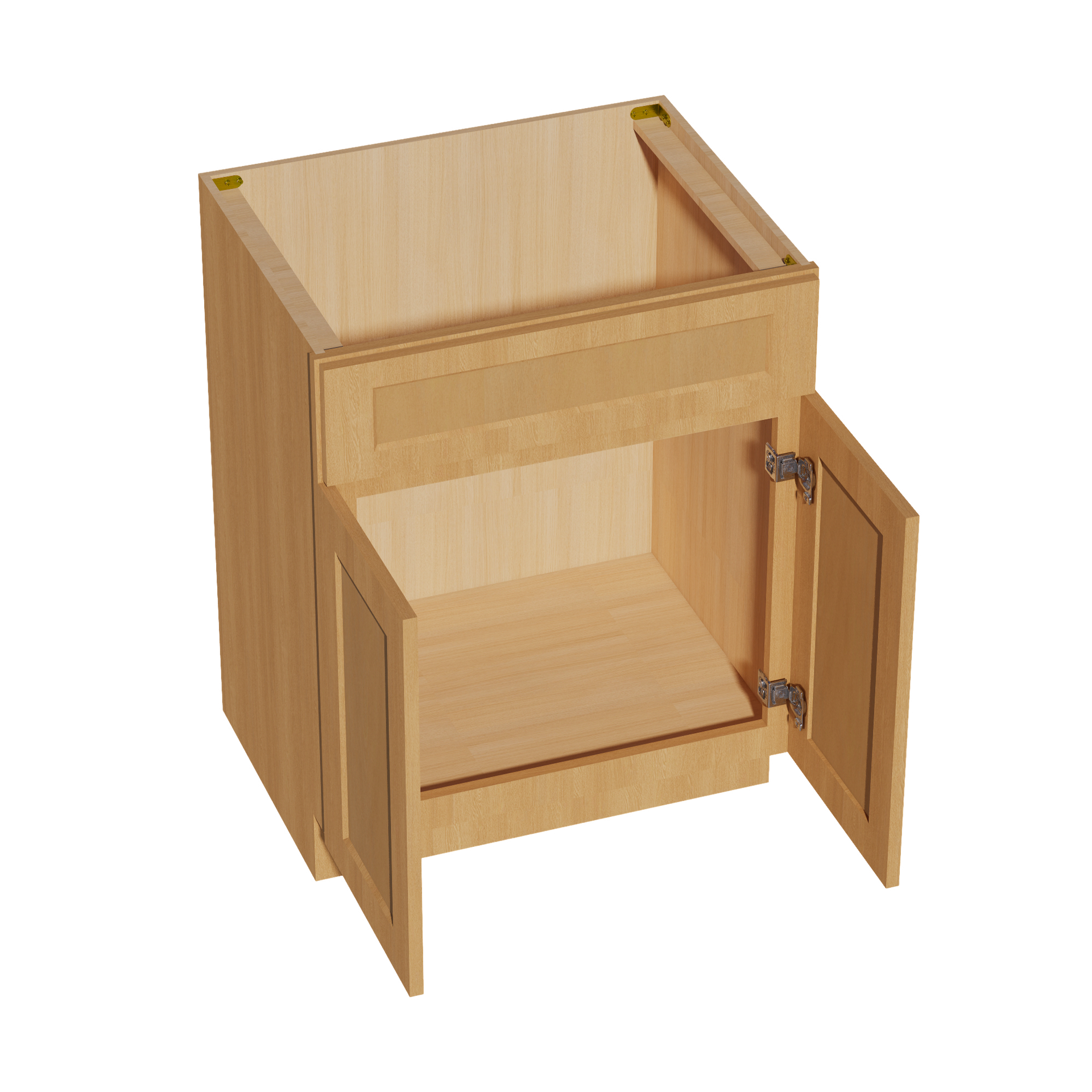 VSB2721-ST  Vanity Sink Base 1 False Drawer & 2 Doors - Shaker Style - Timber   27"W x 34-1/2"H x 21"D