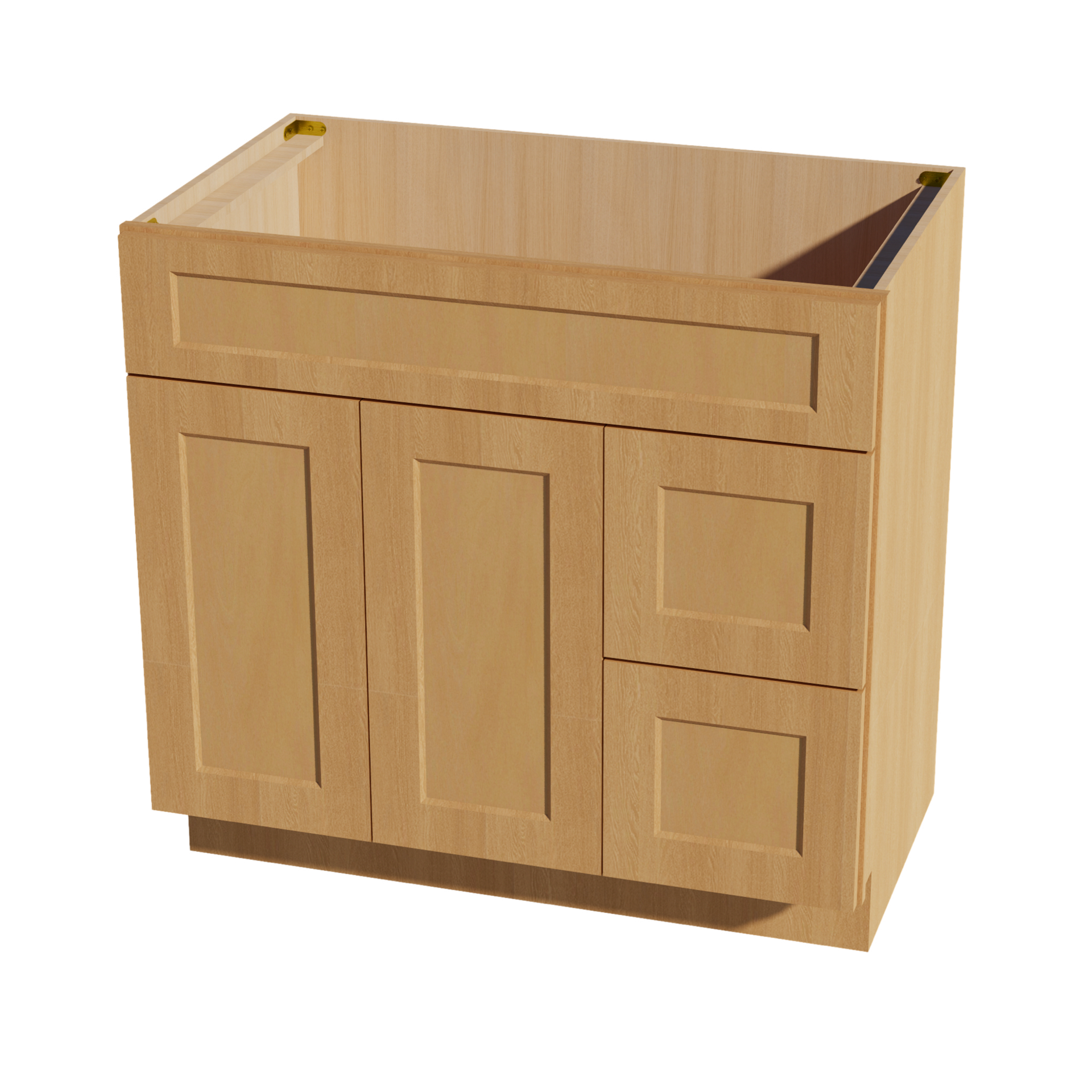 VSD3621R-ST  Vanity Sink Base 2 Doors & 2 Right Drawers Offset - Shaker Style - Timber   36"W x 34-1/2"H x 21"D