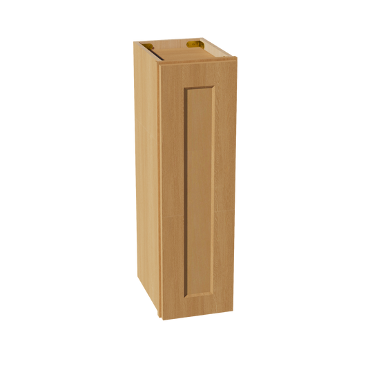 W0930-ST  Wall Cabinet 1 Door & 2 Shelves - Shaker Style - Timber   09"W x 30"H x 12"D