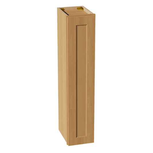 W0942-ST  Wall Cabinet 1 Door & 2 Shelves - Shaker Style - Timber   09"W x 42"H x 12"D