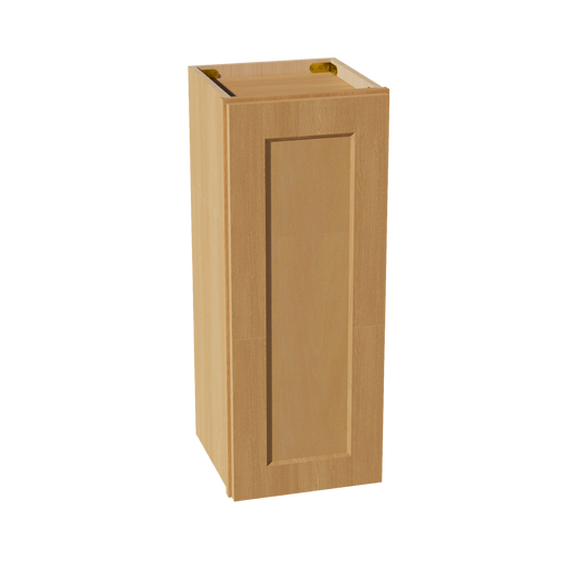 W1230-ST  Wall Cabinet 1 Door & 2 Shelves - Shaker Style - Timber   12"W x 30"H x 12"D