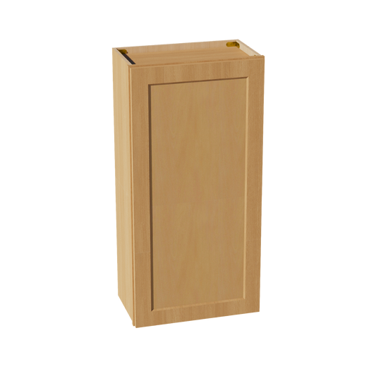 W2142-ST  Wall Cabinet 1 Door & 2 Shelves - Shaker Style - Timber   21"W x 42"H x 12"D