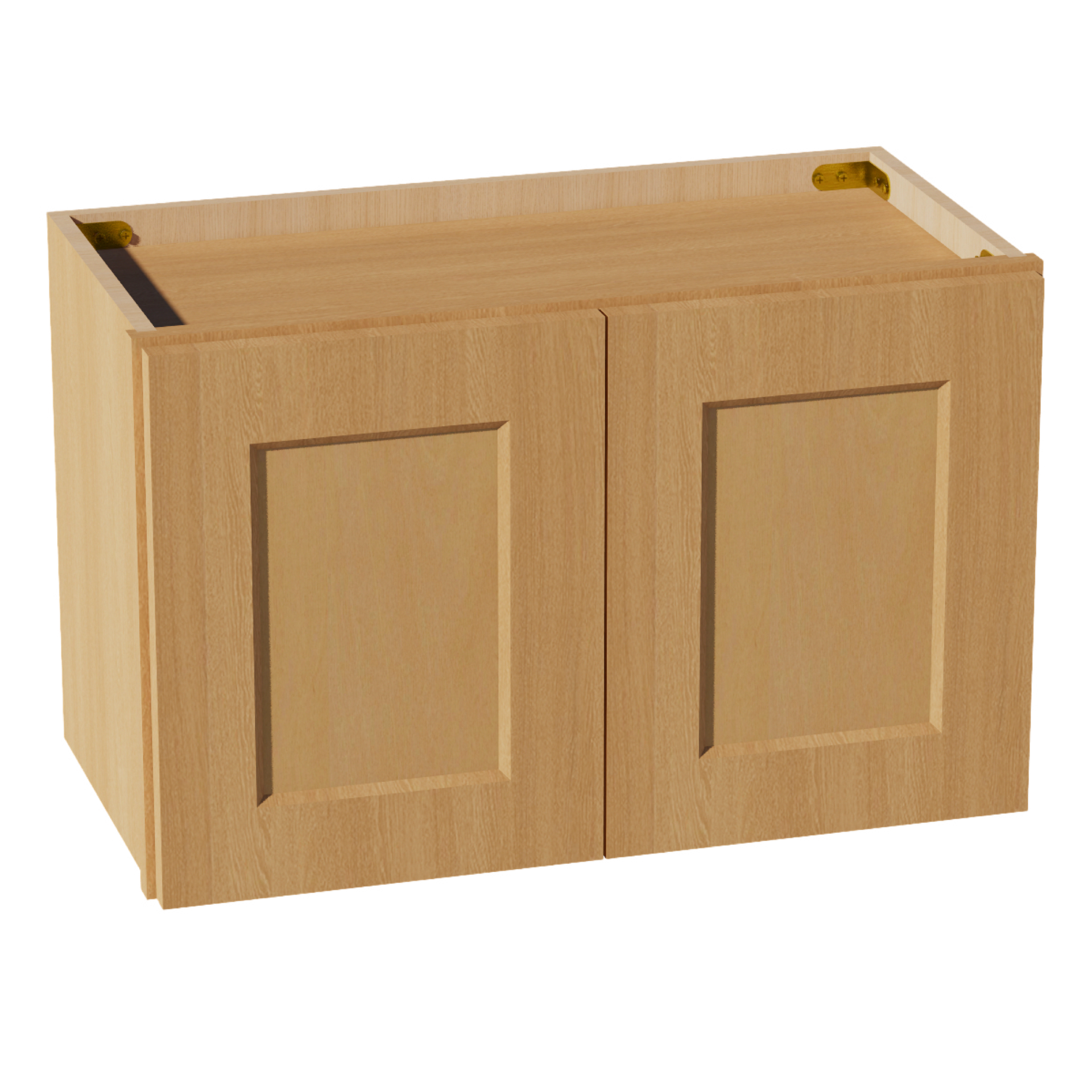 W2415-ST  Wall Cabinet 2 Doors & 2 Shelves - Shaker Style - Timber   24"W x 15"H x 12"D