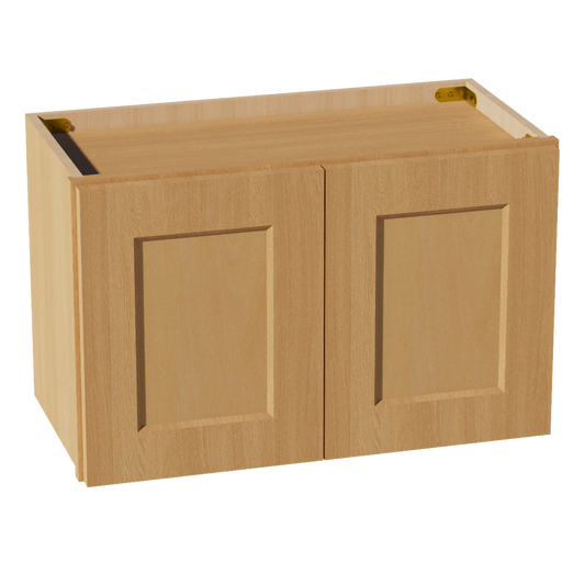 W2415-ST  Wall Cabinet 2 Doors & 2 Shelves - Shaker Style - Timber   24"W x 15"H x 12"D