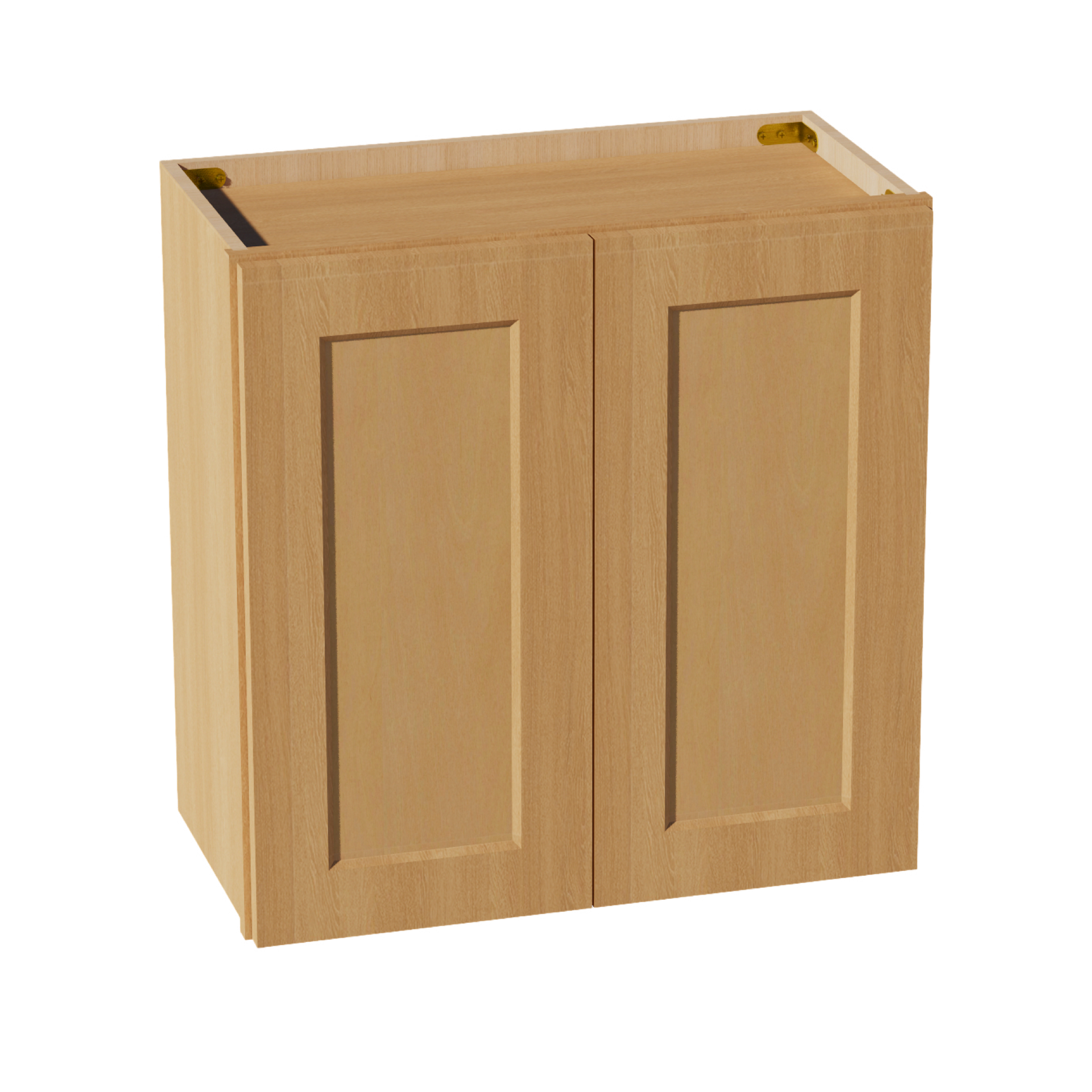 W2424-ST  Wall Cabinet 2 Doors & 2 Shelves - Shaker Style - Timber   24"W x 24"H x 12"