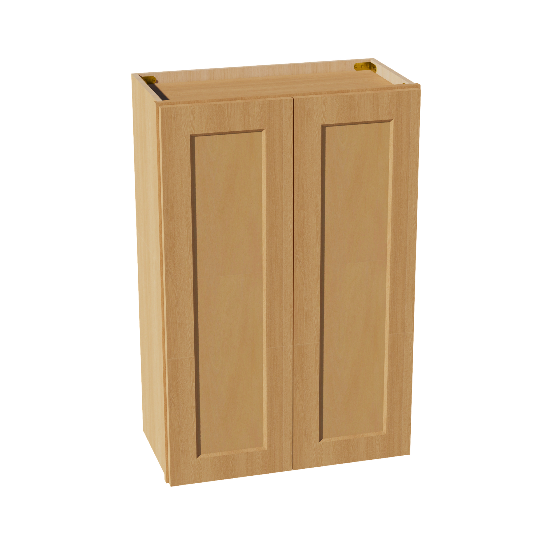 W2436-ST: Shaker Timber 24"W x 36"H 2 Doors & 2 Shelves Standard Wall Cabinet