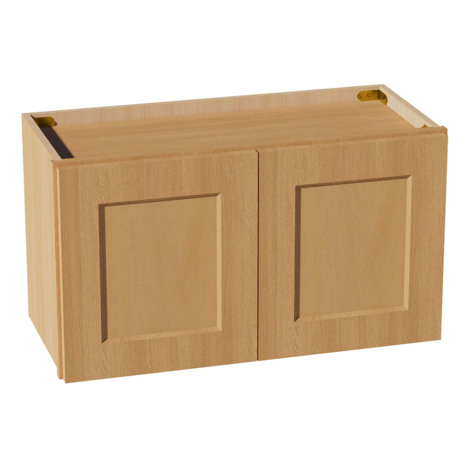 W2715-ST  Wall Cabinet 2 Doors & 2 Shelves - Shaker Style - Timber   27"W x 15"H x 12"D