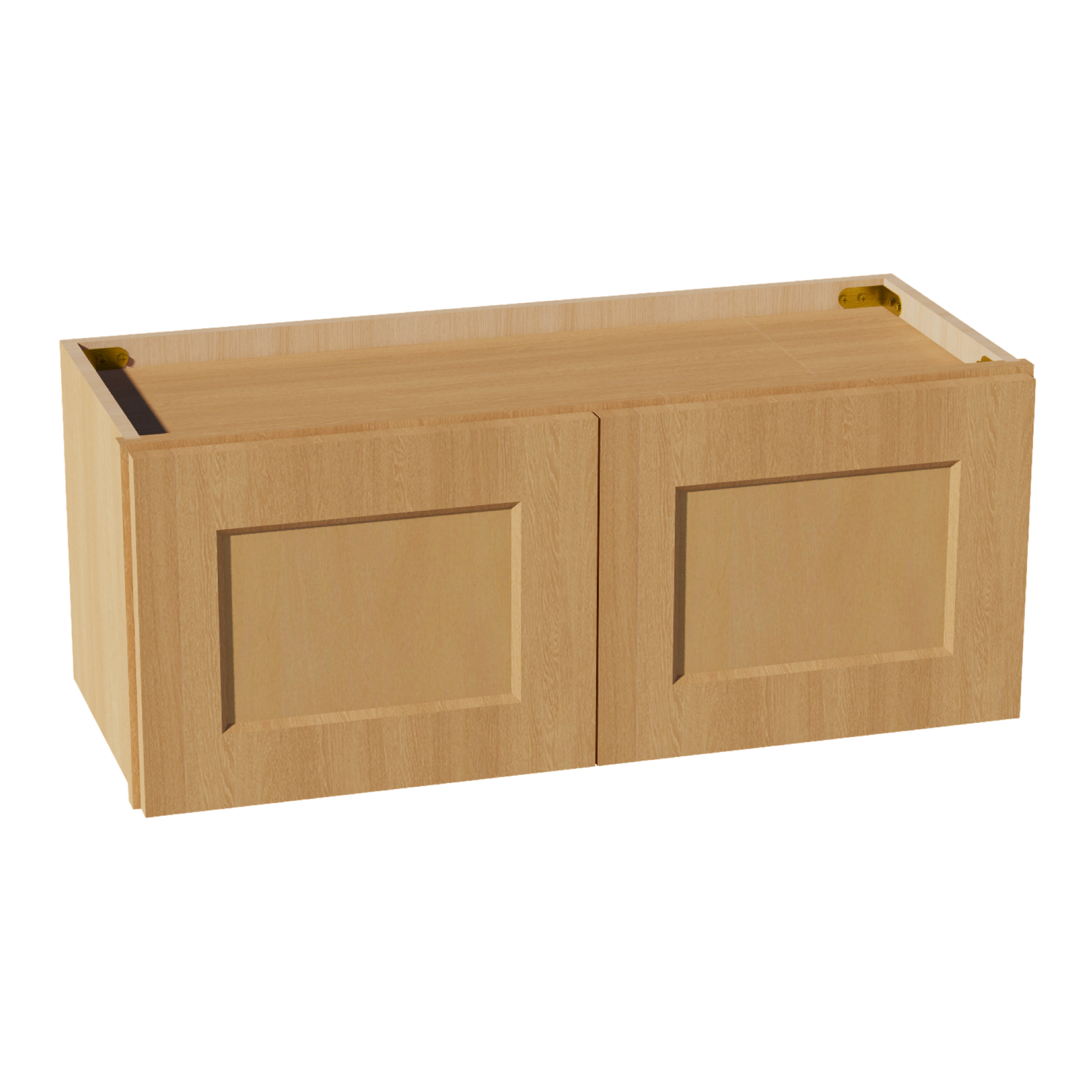 W3012-ST  Wall Cabinet 2 Doors & 2 Shelves - Shaker Style - Timber   30"W x 12"H x 12"D