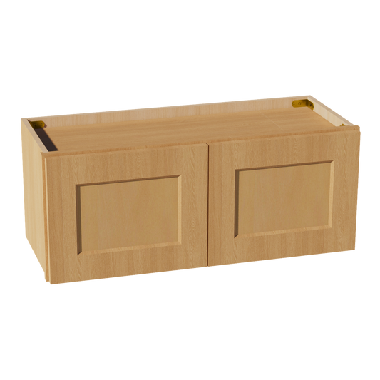 W3012-ST  Wall Cabinet 2 Doors & 2 Shelves - Shaker Style - Timber   30"W x 12"H x 12"D