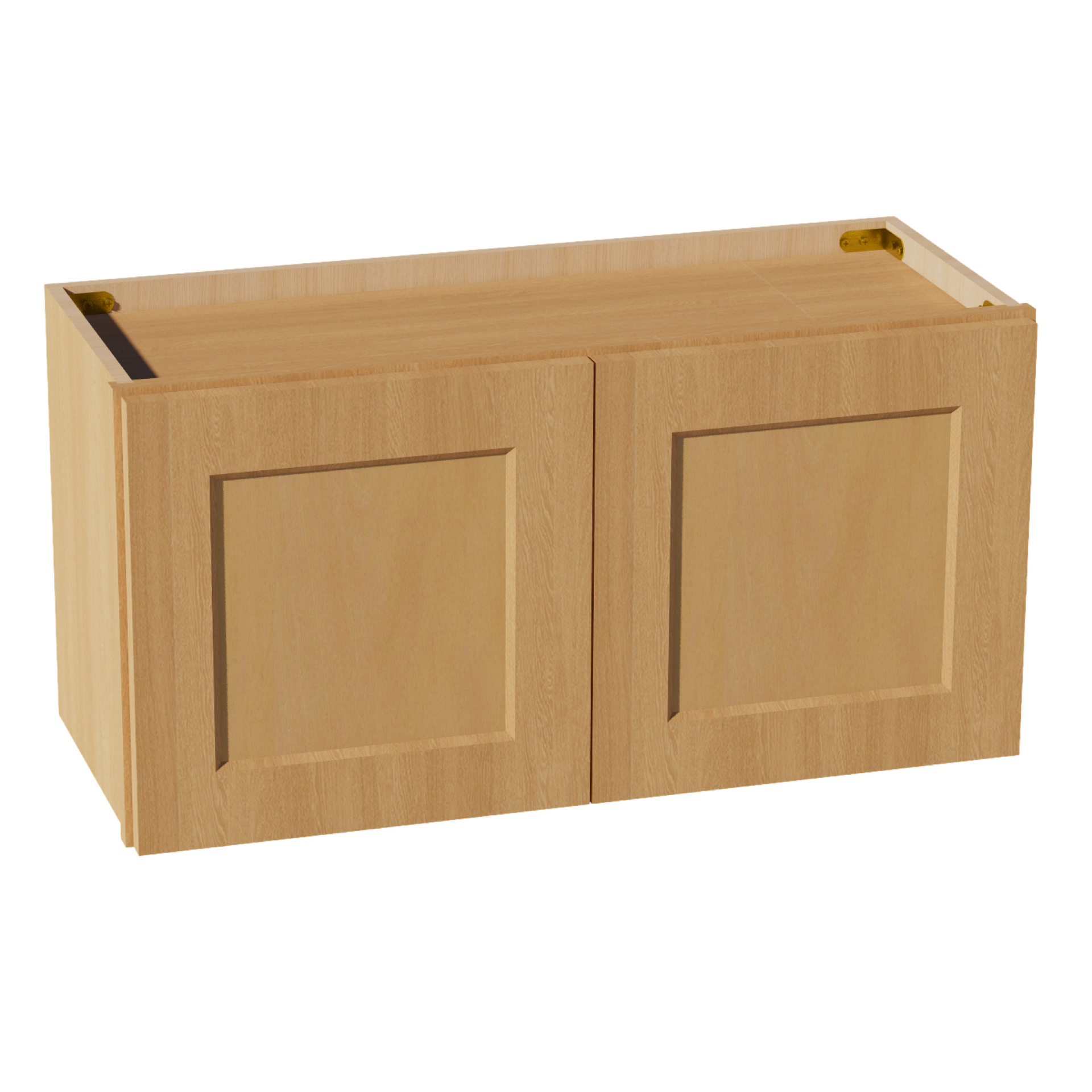 W3015-ST  Wall Cabinet 2 Doors & 2 Shelves - Shaker Style - Timber   30"W x 15"H x 12"D