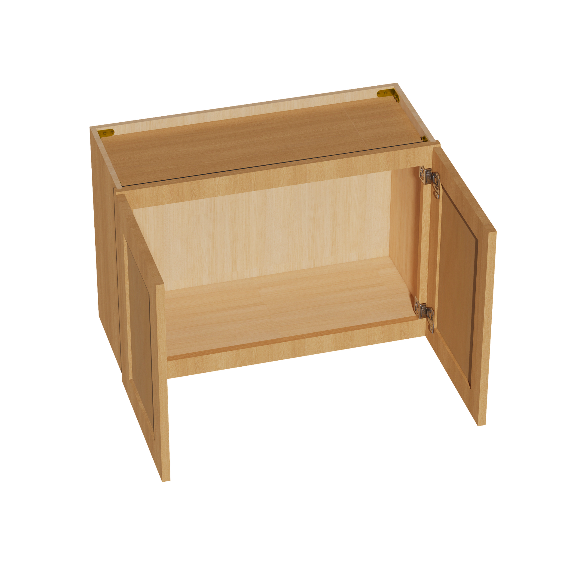 W3021-ST  Wall Cabinet 2 Doors & 2 Shelves - Shaker Style - Timber   30"W x 21"H x 12"D