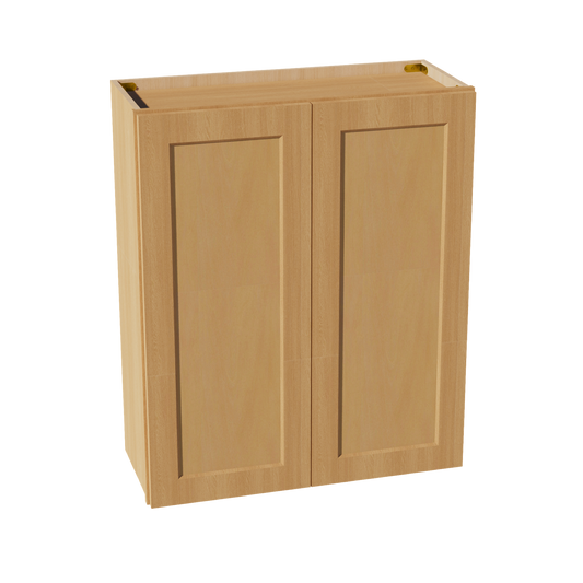 W3036-ST  Wall Cabinet 2 Doors & 2 Shelves - Shaker Style - Timber   30"W x 36"H x 12"D