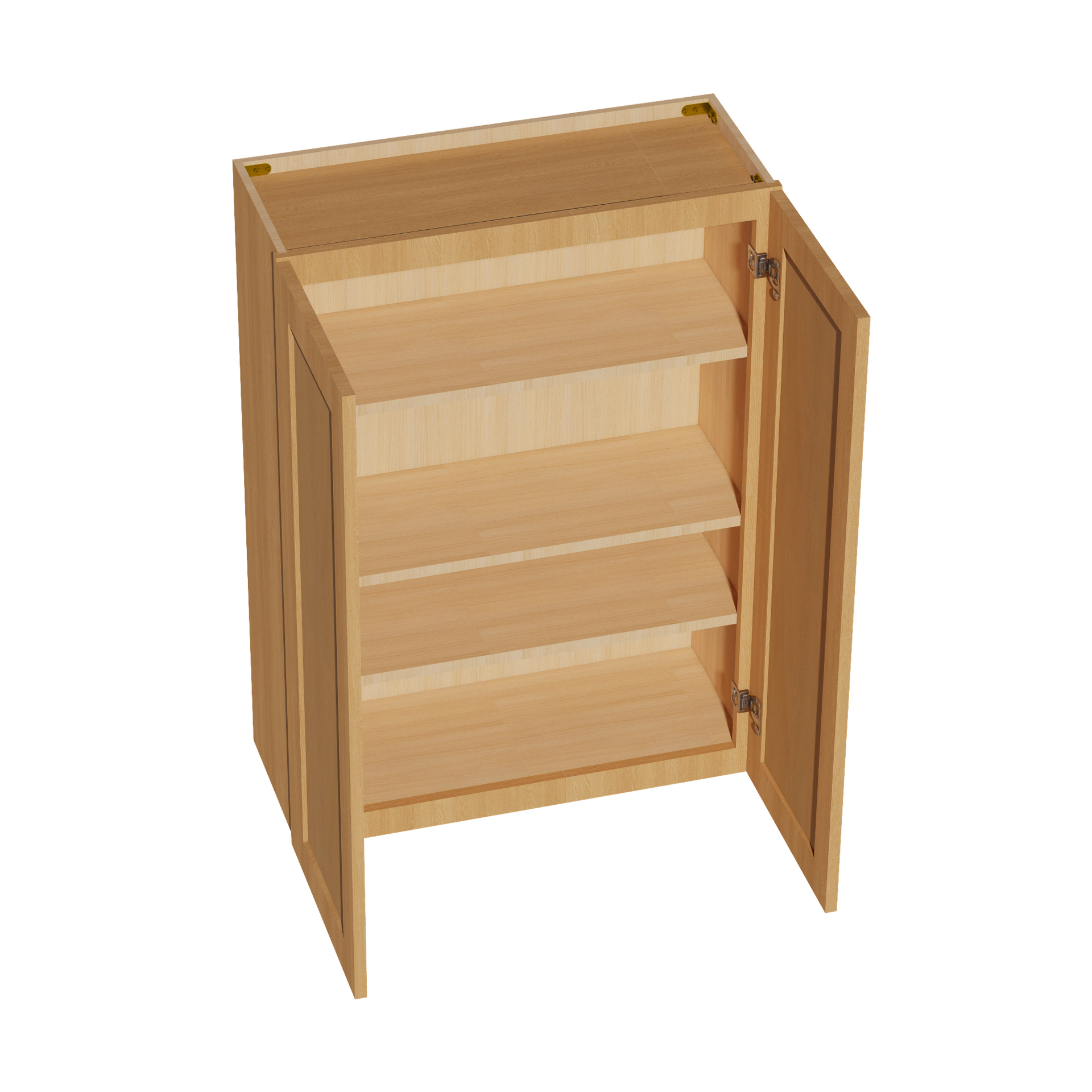 W3042-ST  Wall Cabinet 2 Doors & 2 Shelves - Shaker Style - Timber   30"W x 42"H x 12"D